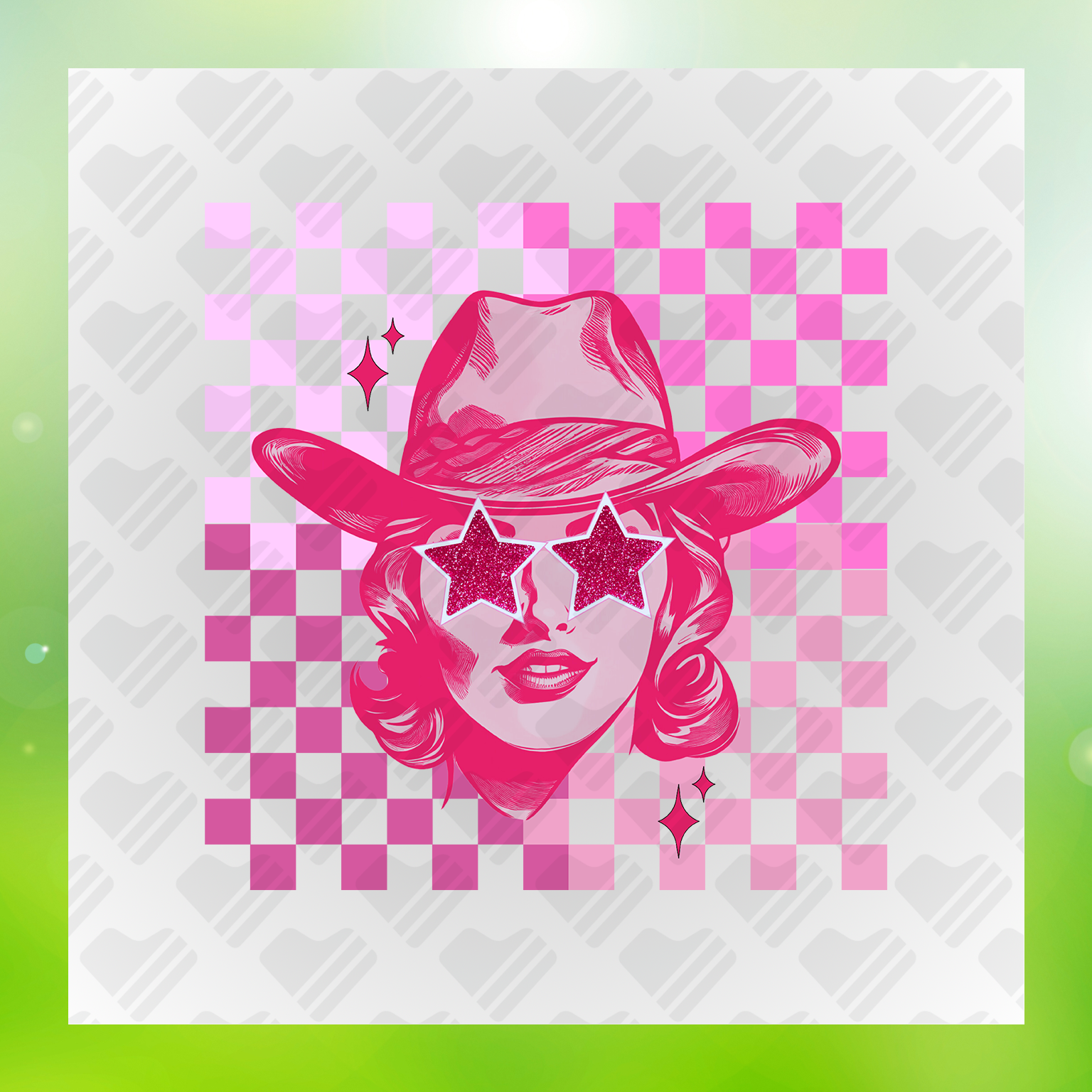 Pop Art Cowboy Hat Transfer
