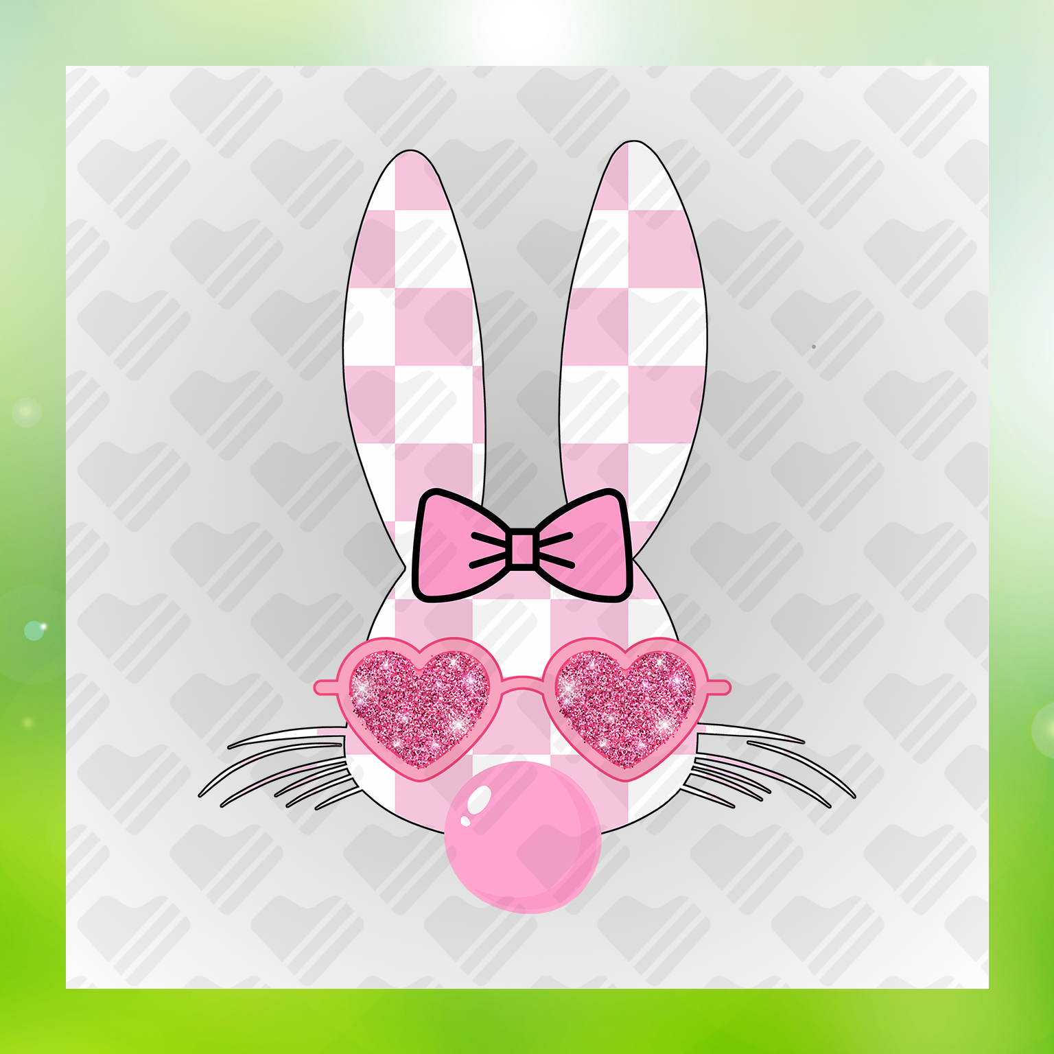 Charming Bunny Ears Transfer