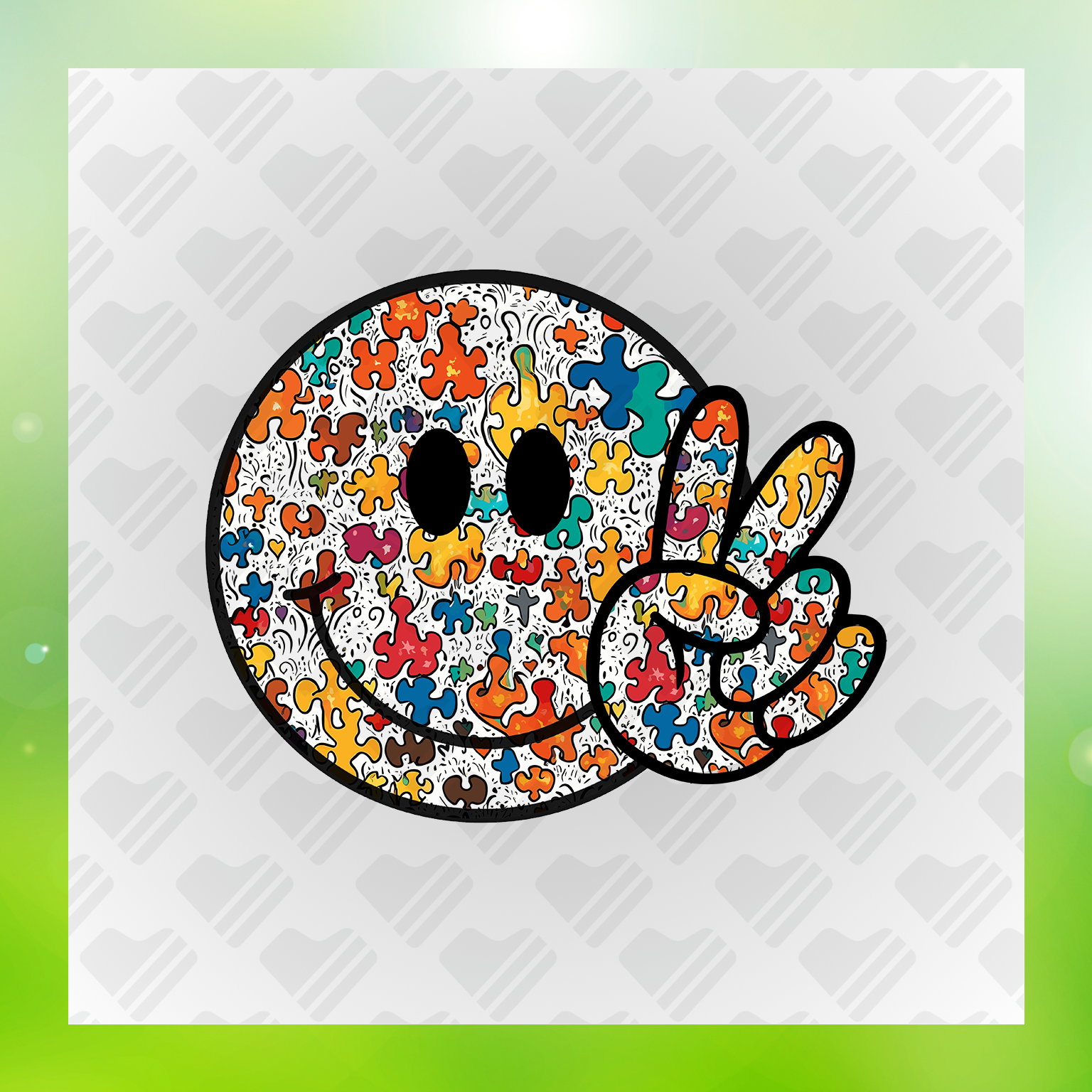 Peace Sign Puzzle Transfer