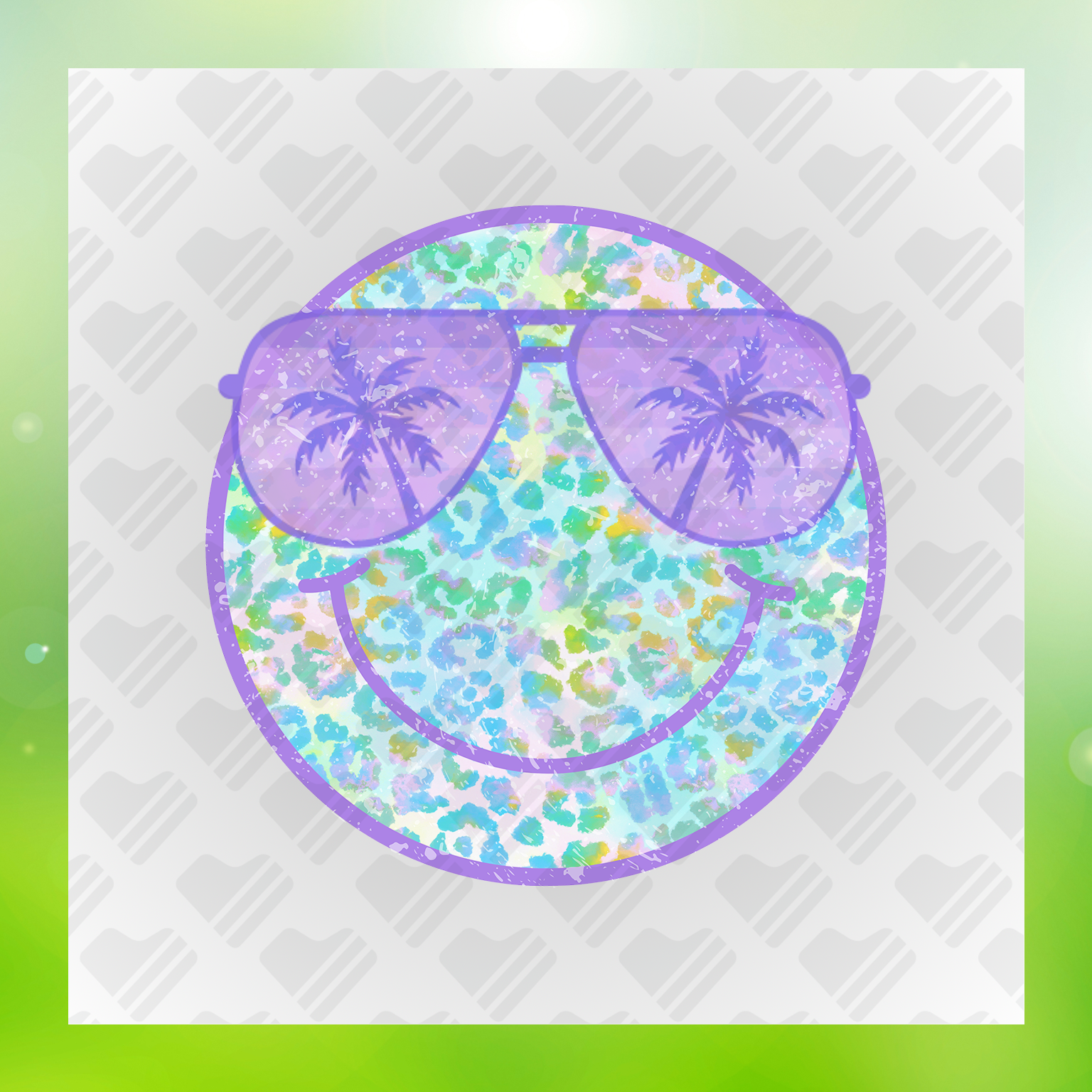 Groovy TieDye Emoji Transfer
