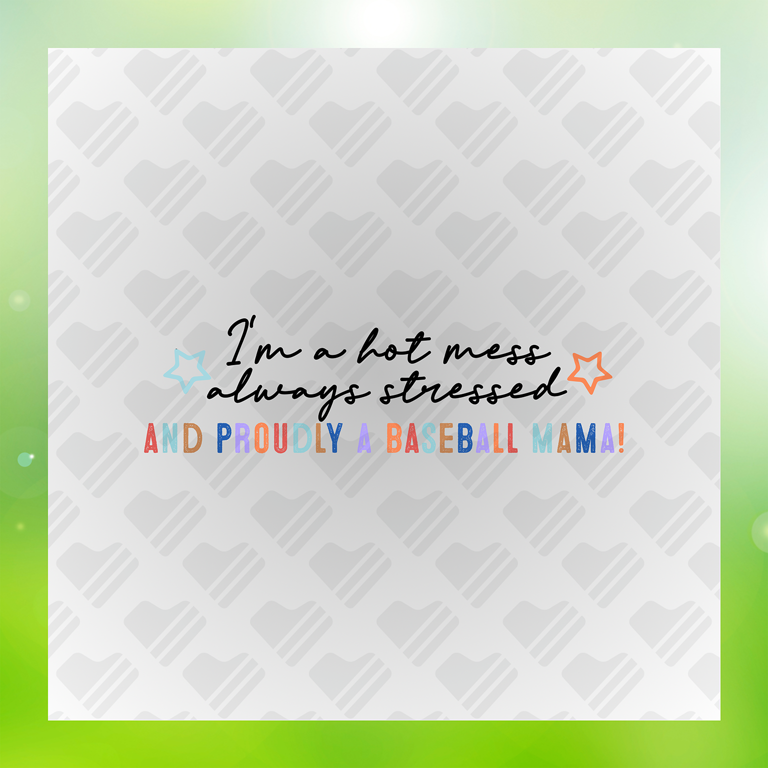 Proudly A Baseball Mama Transfer