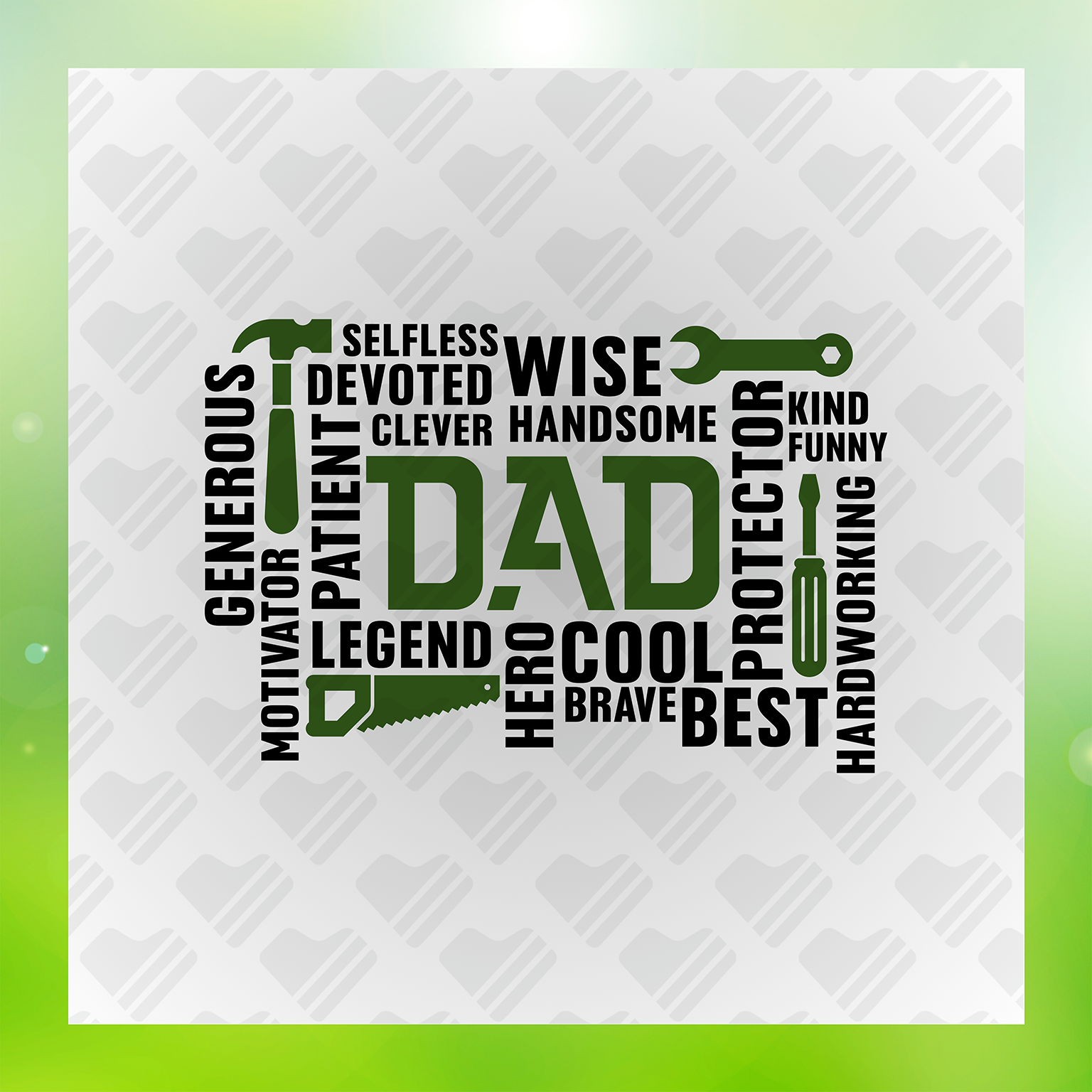 All In One Super Dad Transfer