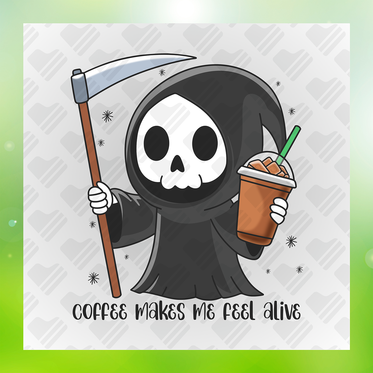 Coffee Makes Me Feel Alive Transfer