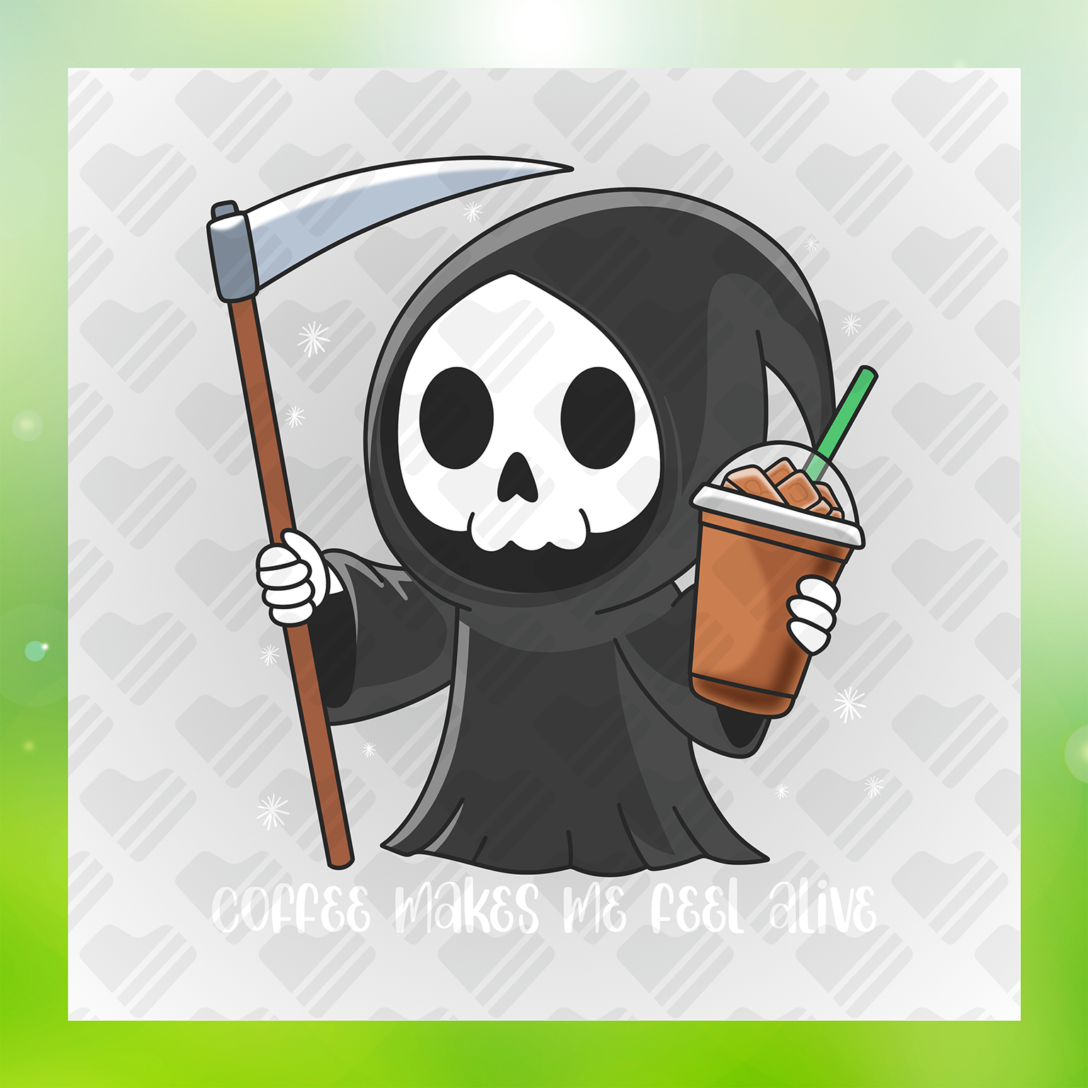 Coffee Makes Me Feel Alive Transfer