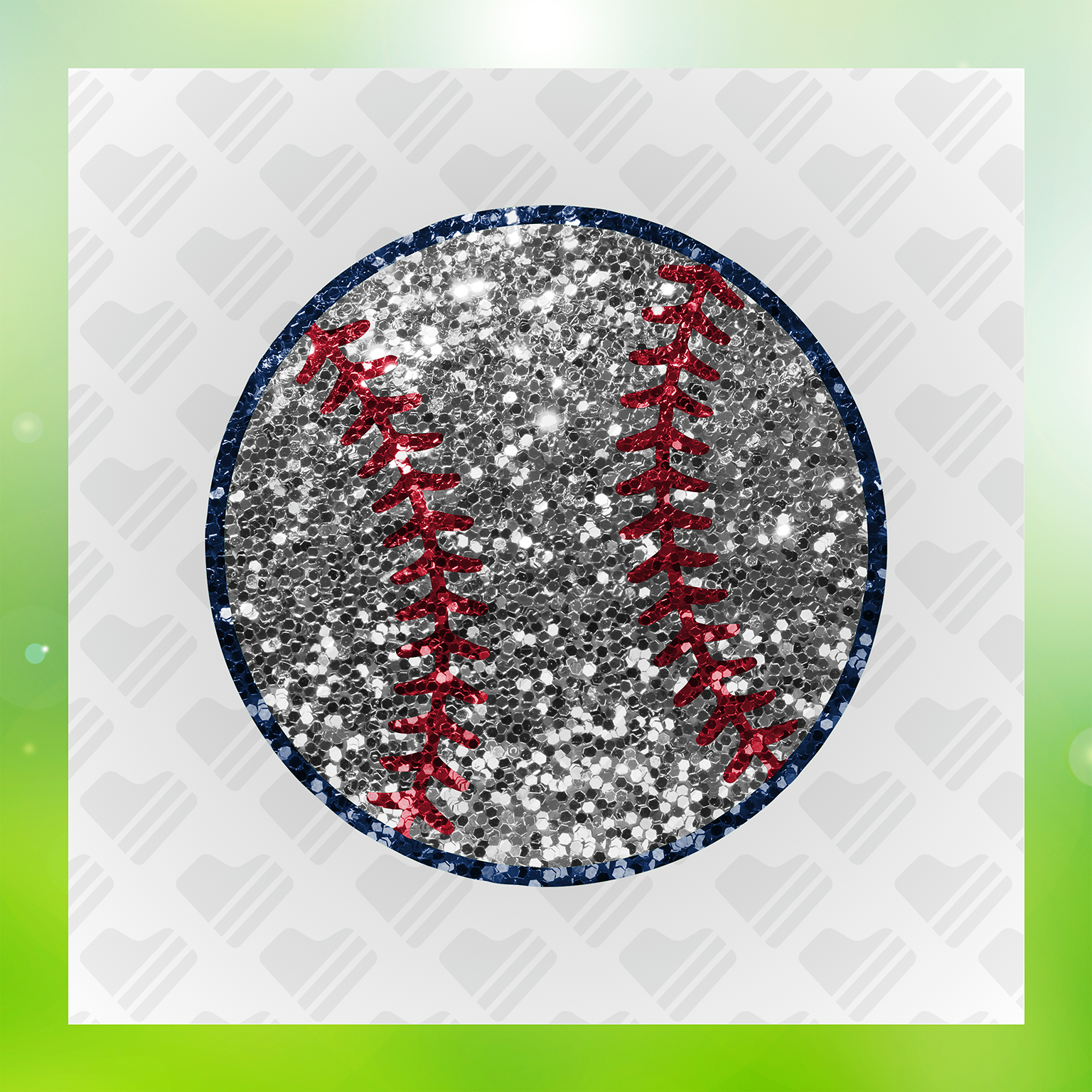 Sparkly Baseball Transfer