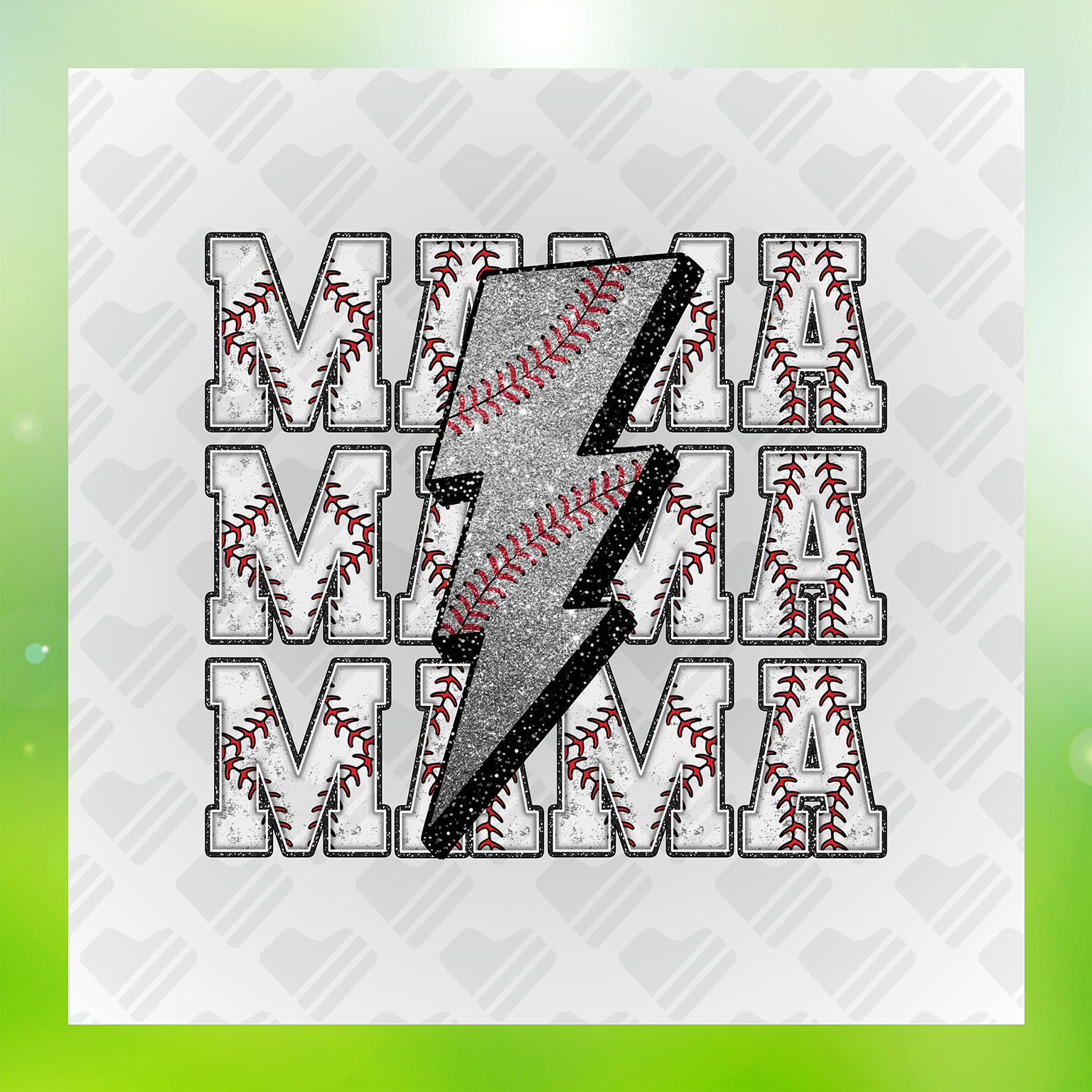 Lightning Baseball Mama Transfer