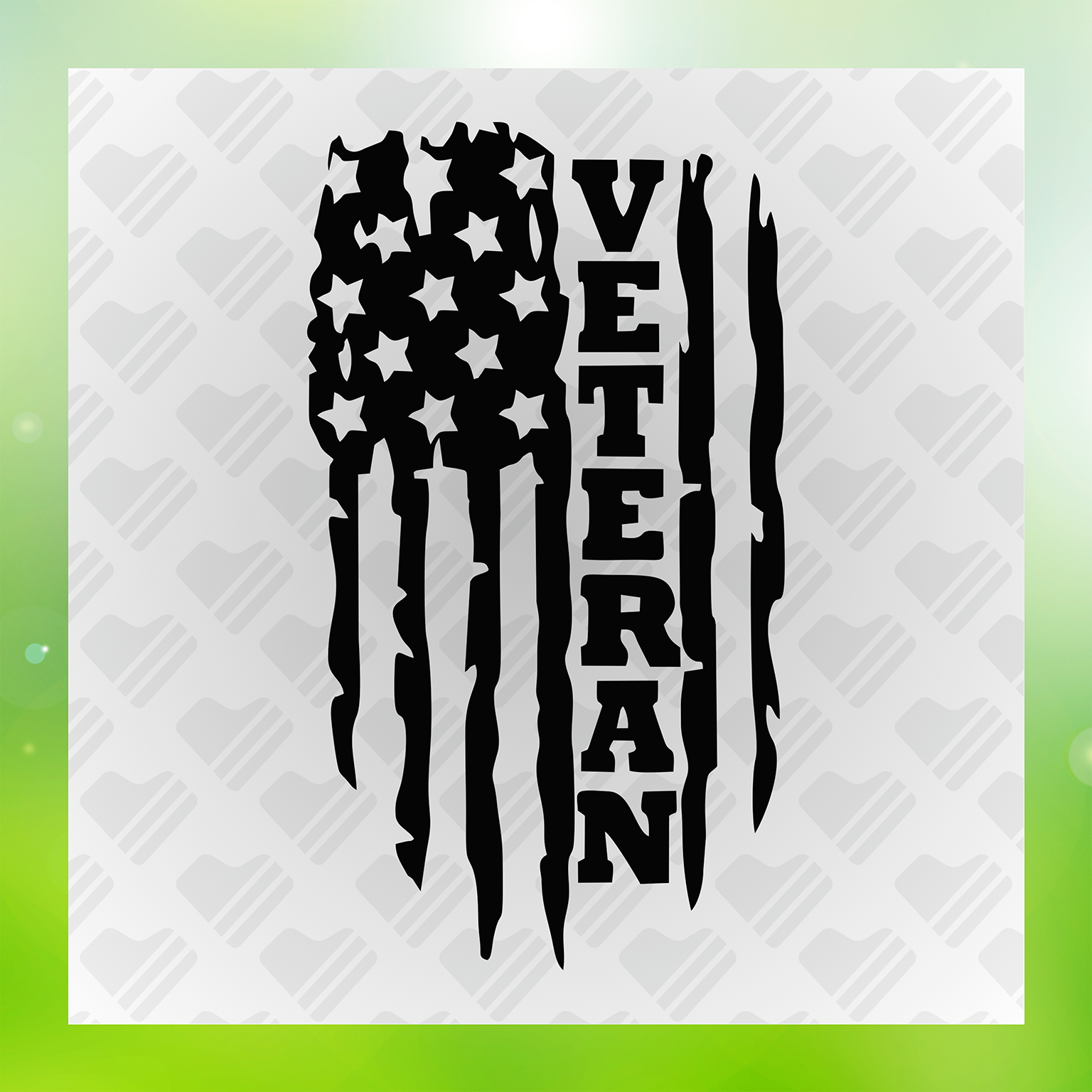 Memorial Day Veteran's Valor American Flag Transfer