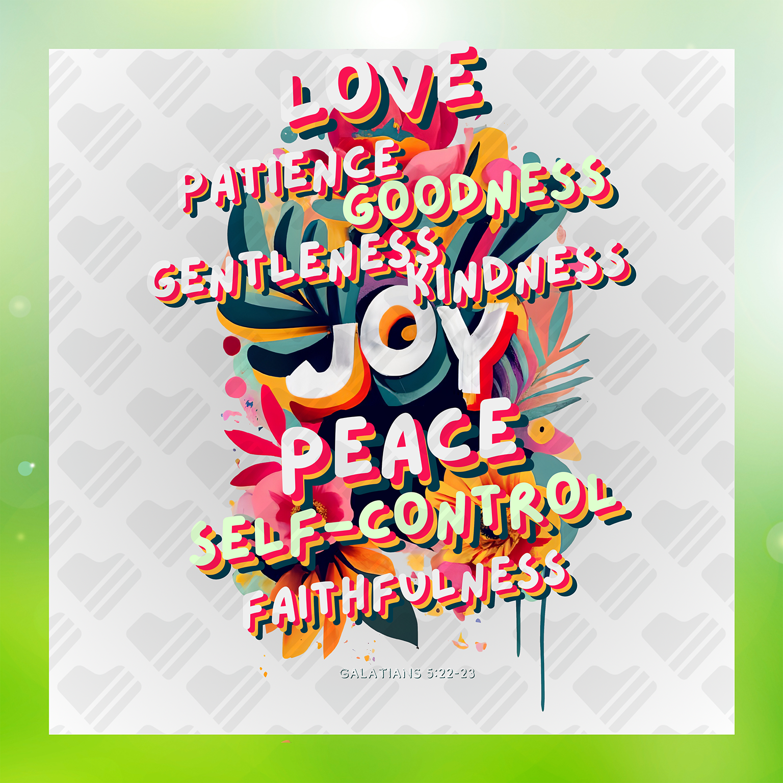 Love, Patience, Kindness Transfer