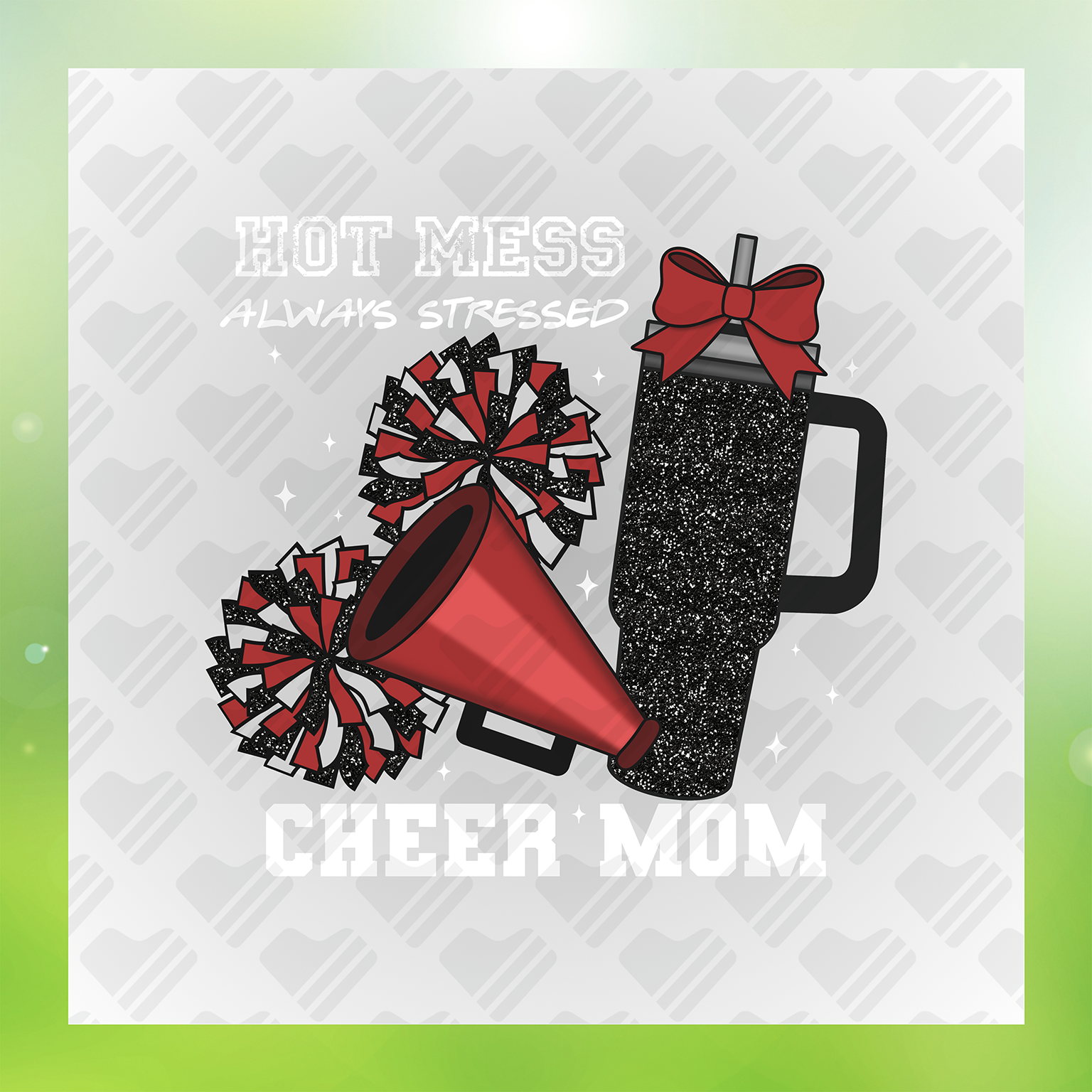 Hot Mess Cheer Mom Transfer