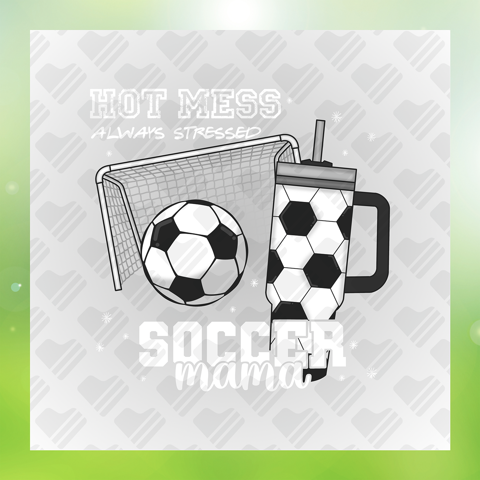 Hot Mess Soccer Mama Transfer