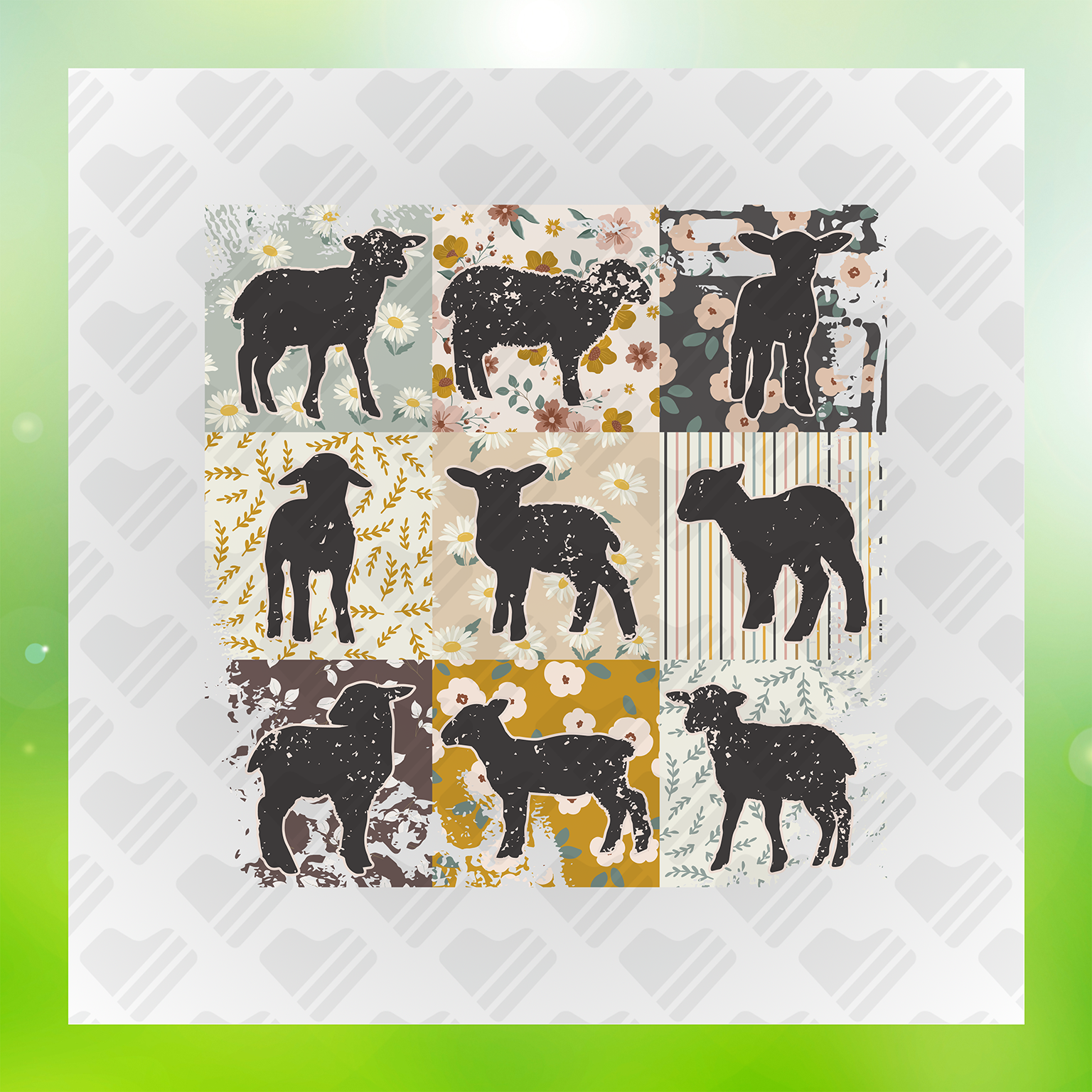 Boho Lamb Love Transfer