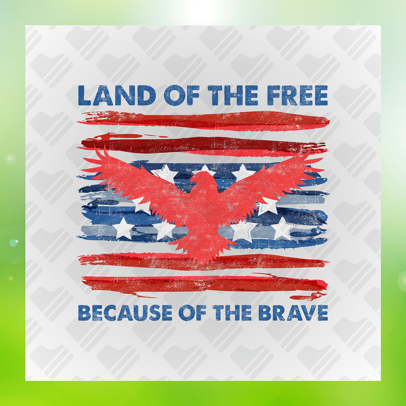 Because Of The Brave Colorful Transfer