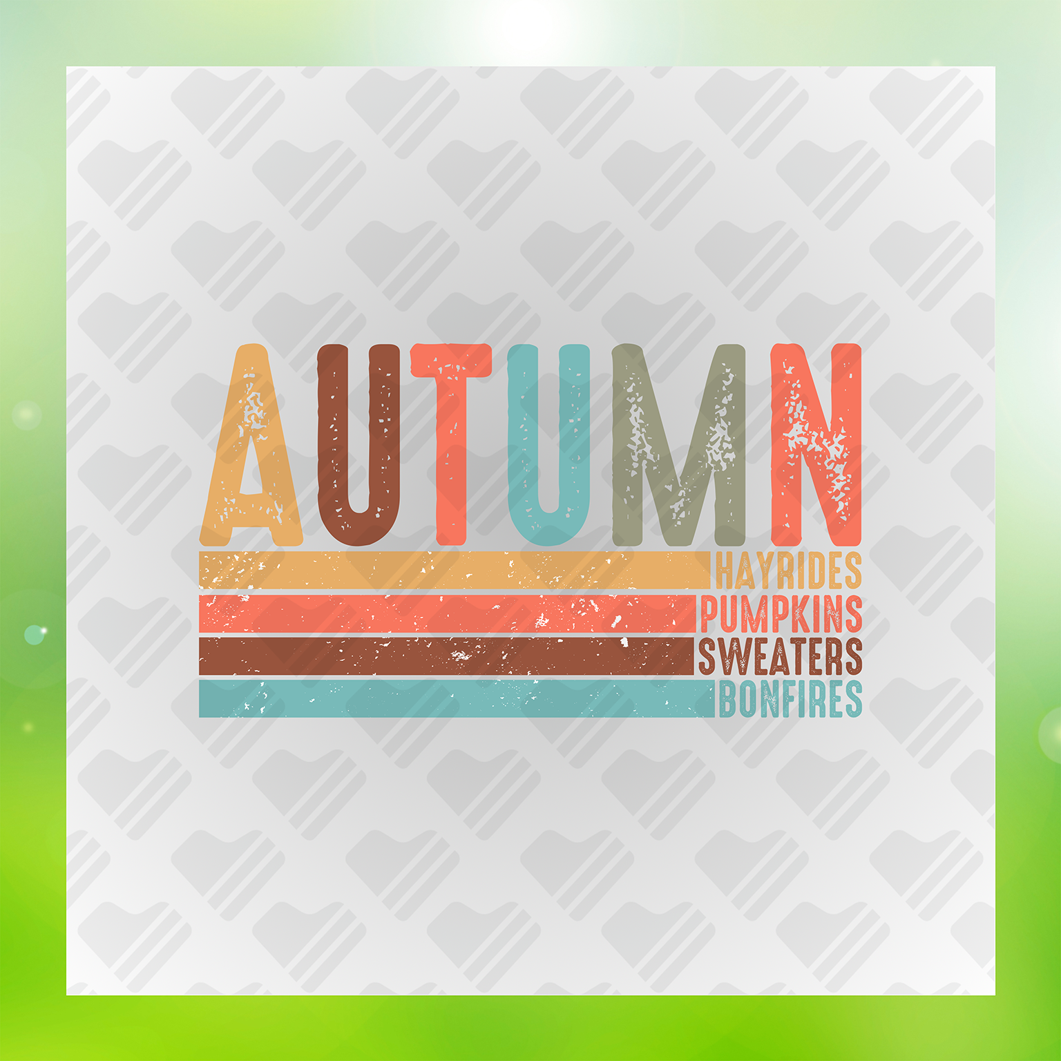 Autumn Distressed Transfer