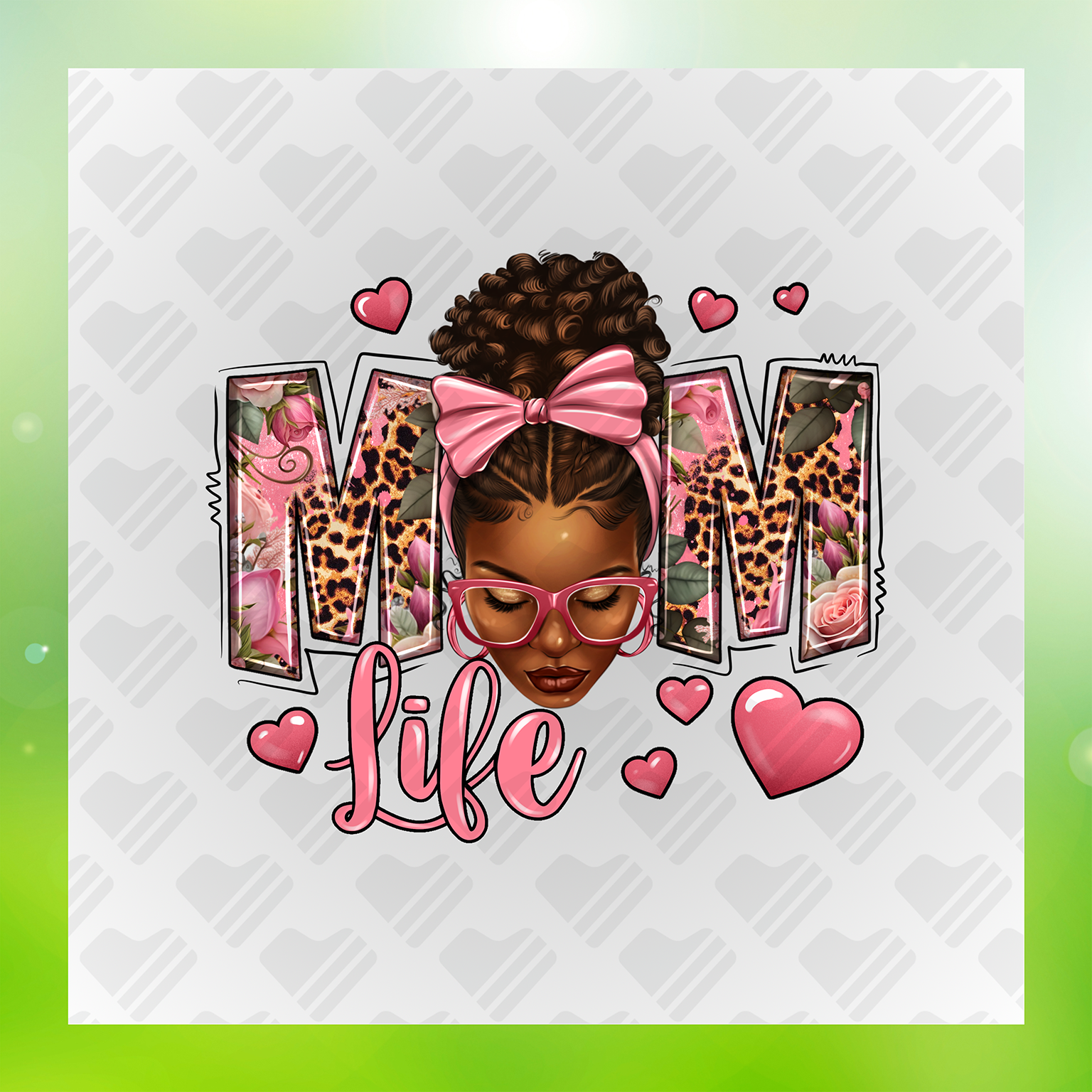 Mothers Day Mom Life Transfer