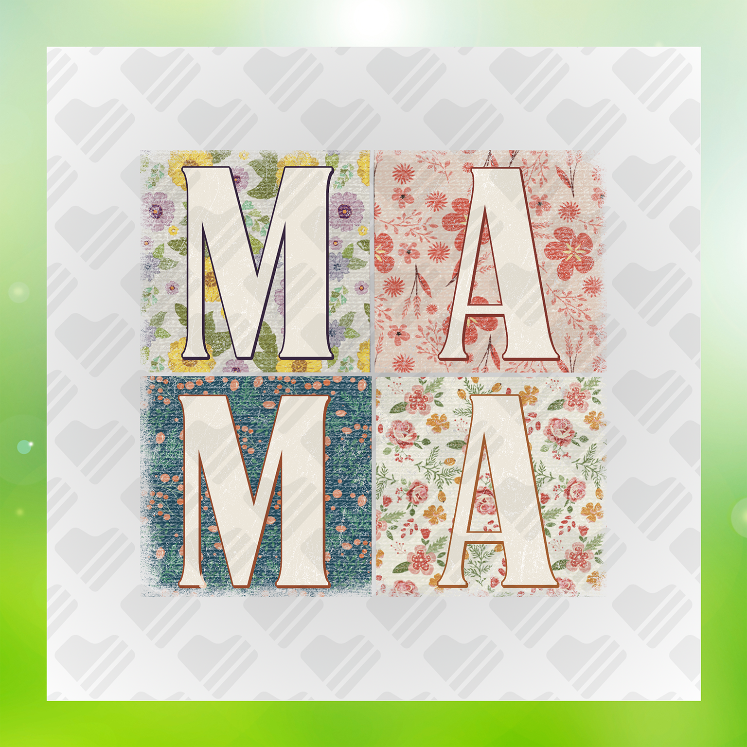 Flower Crowned Mama Transfer