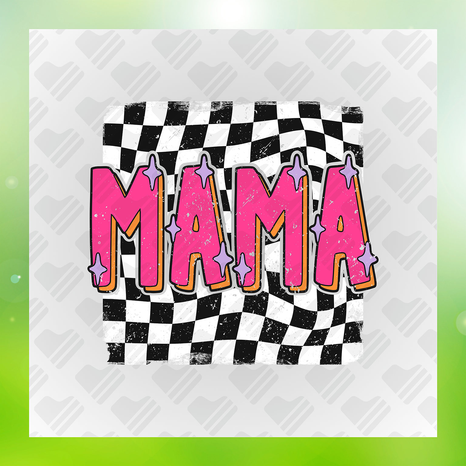 Mama in Pink Transfer