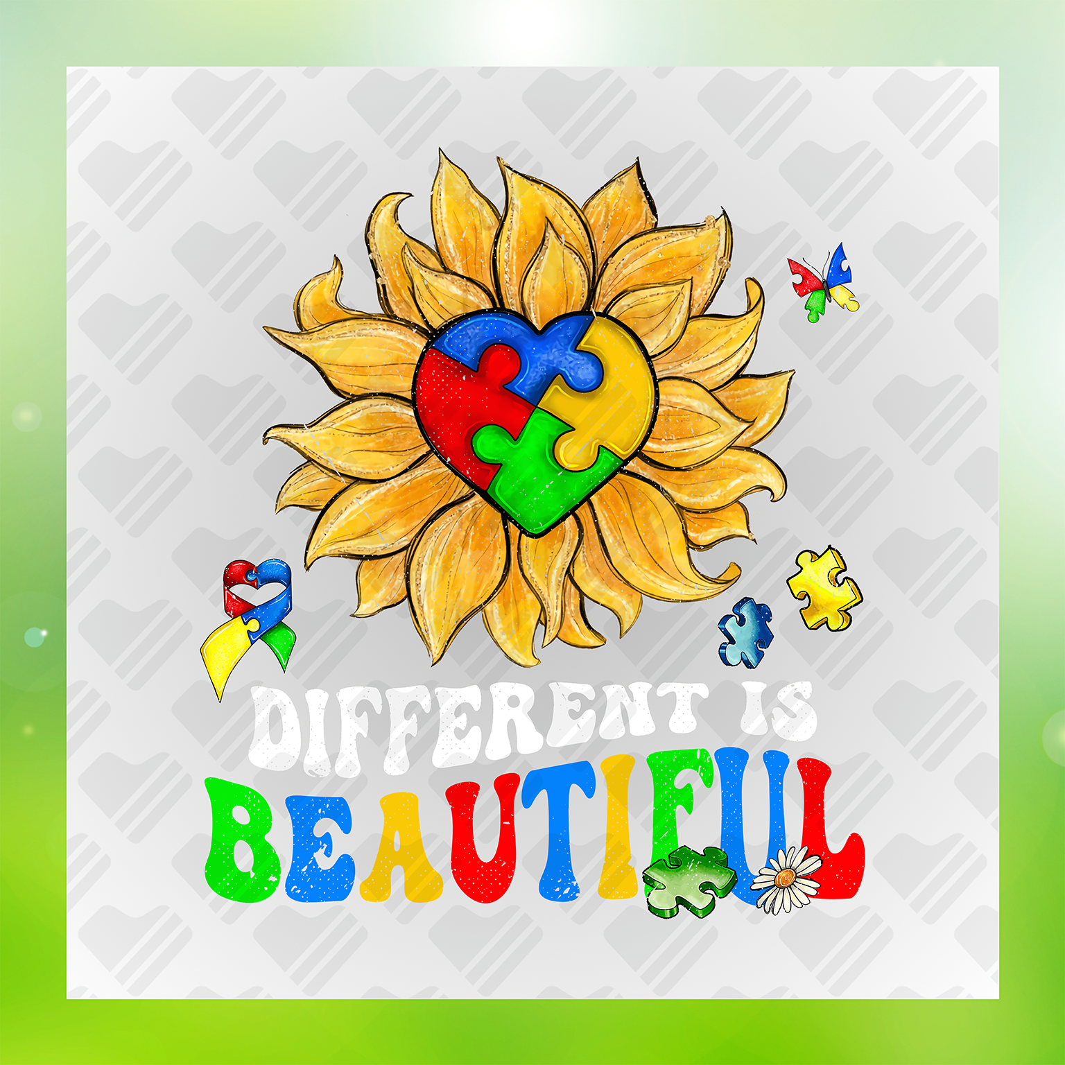 Different Is Beautiful Colorful Transfer