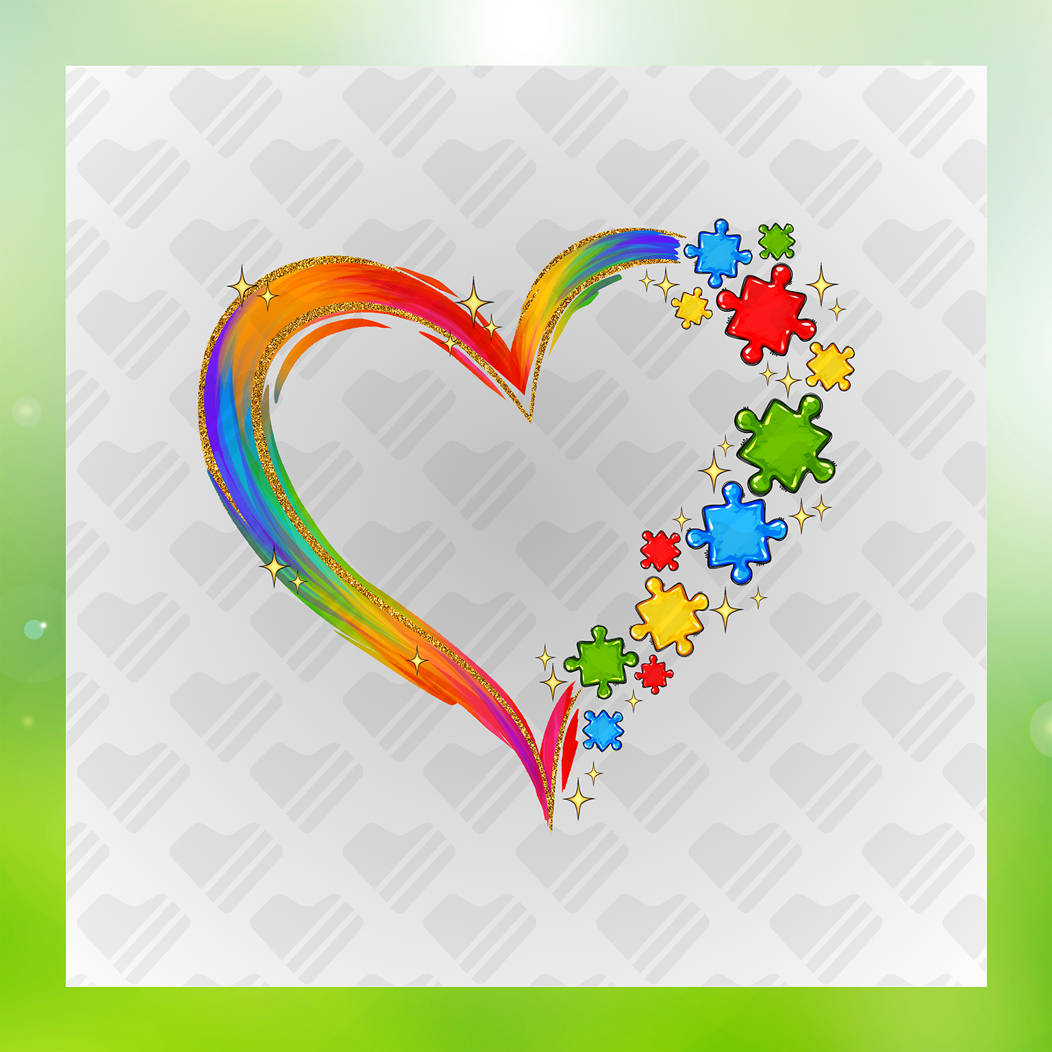 Neurodiversity Love DTF Transfer Transfer