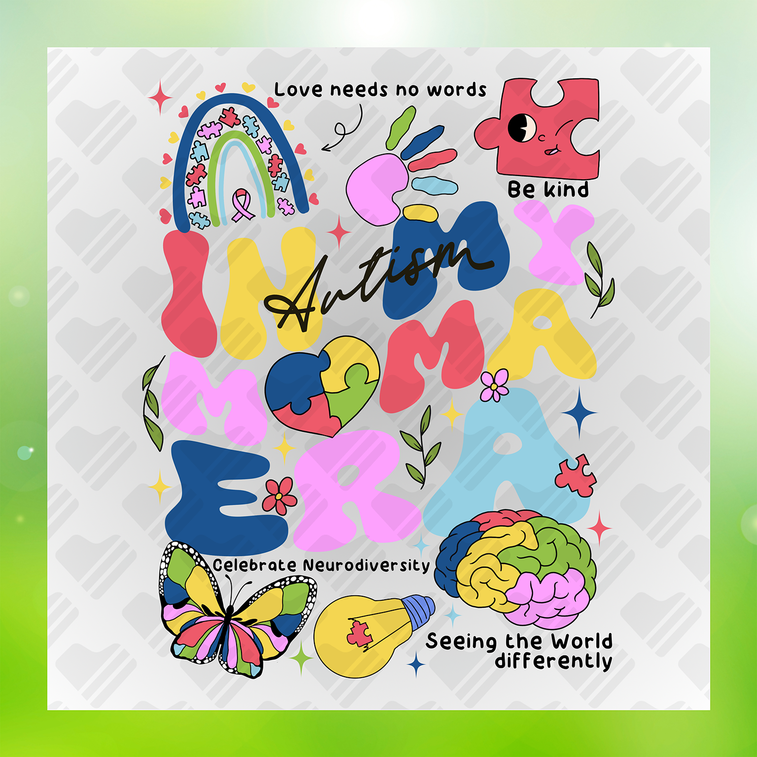 In My Autism Moma Era DTF Transfer Transfer