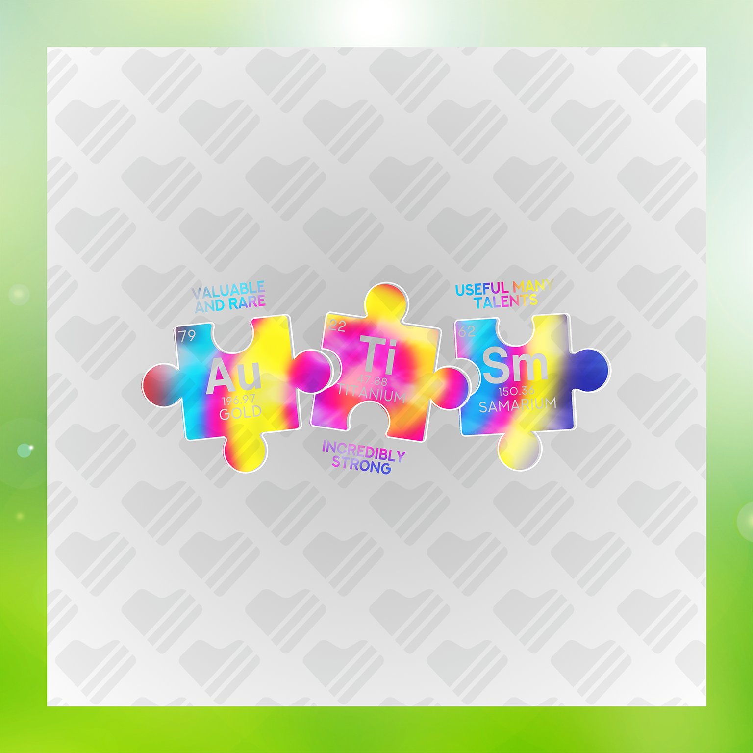 Love Autism Elements DTF Transfer Transfer