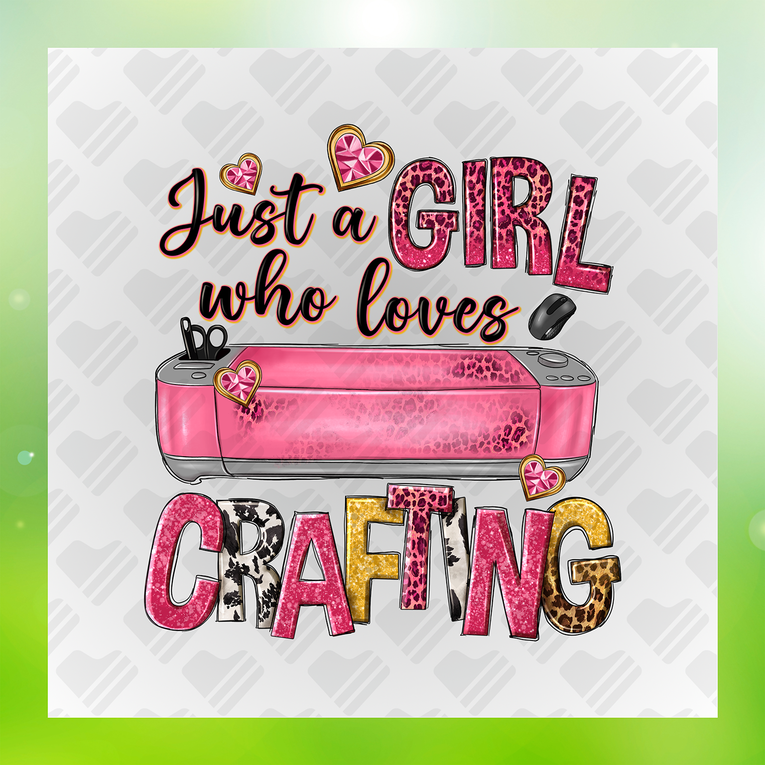 Girl Who Loves Crafting Transfer