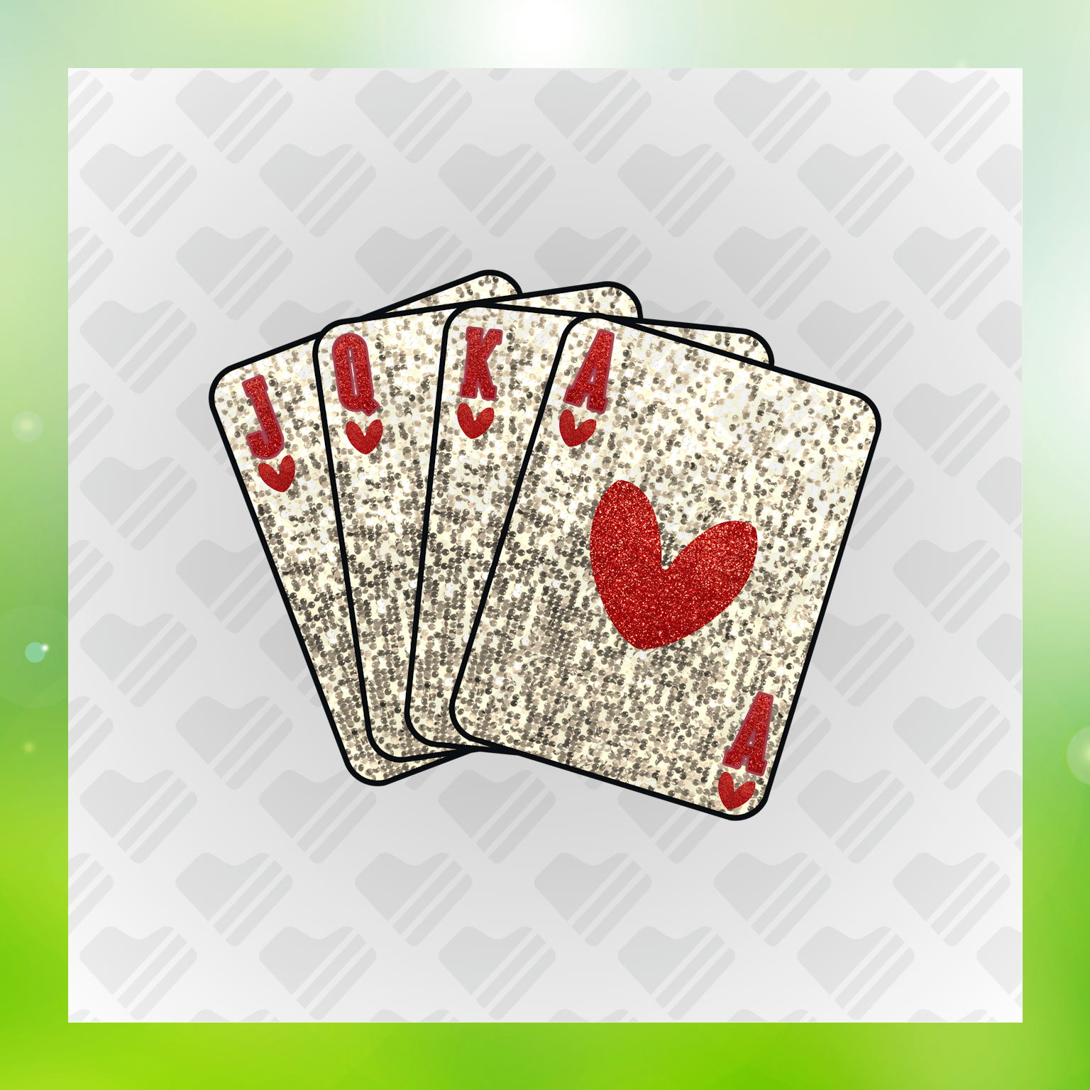 Royal Flush Of Hearts Transfer