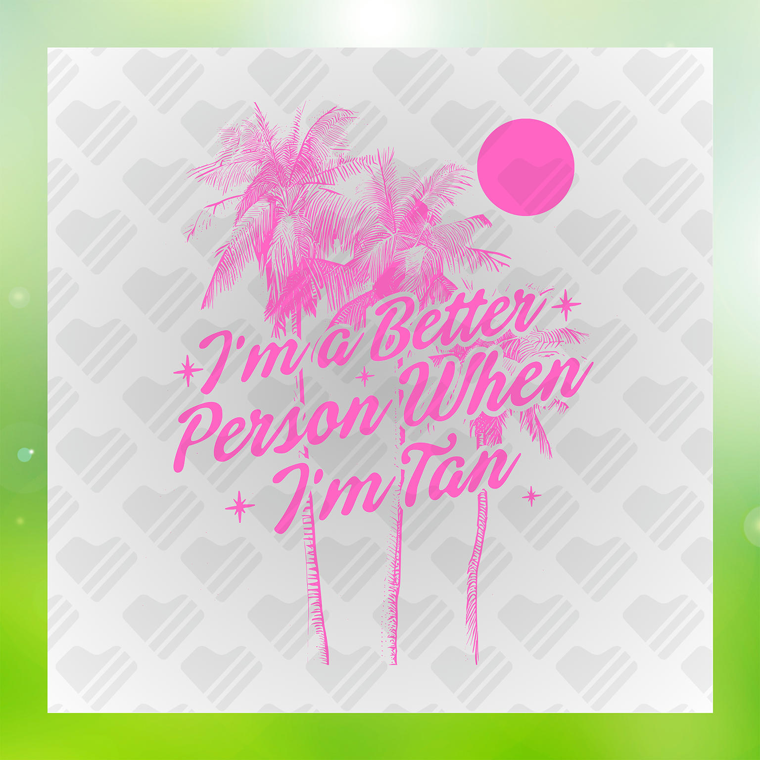 I'm A Better Person When I'm Tan Summer Transfer