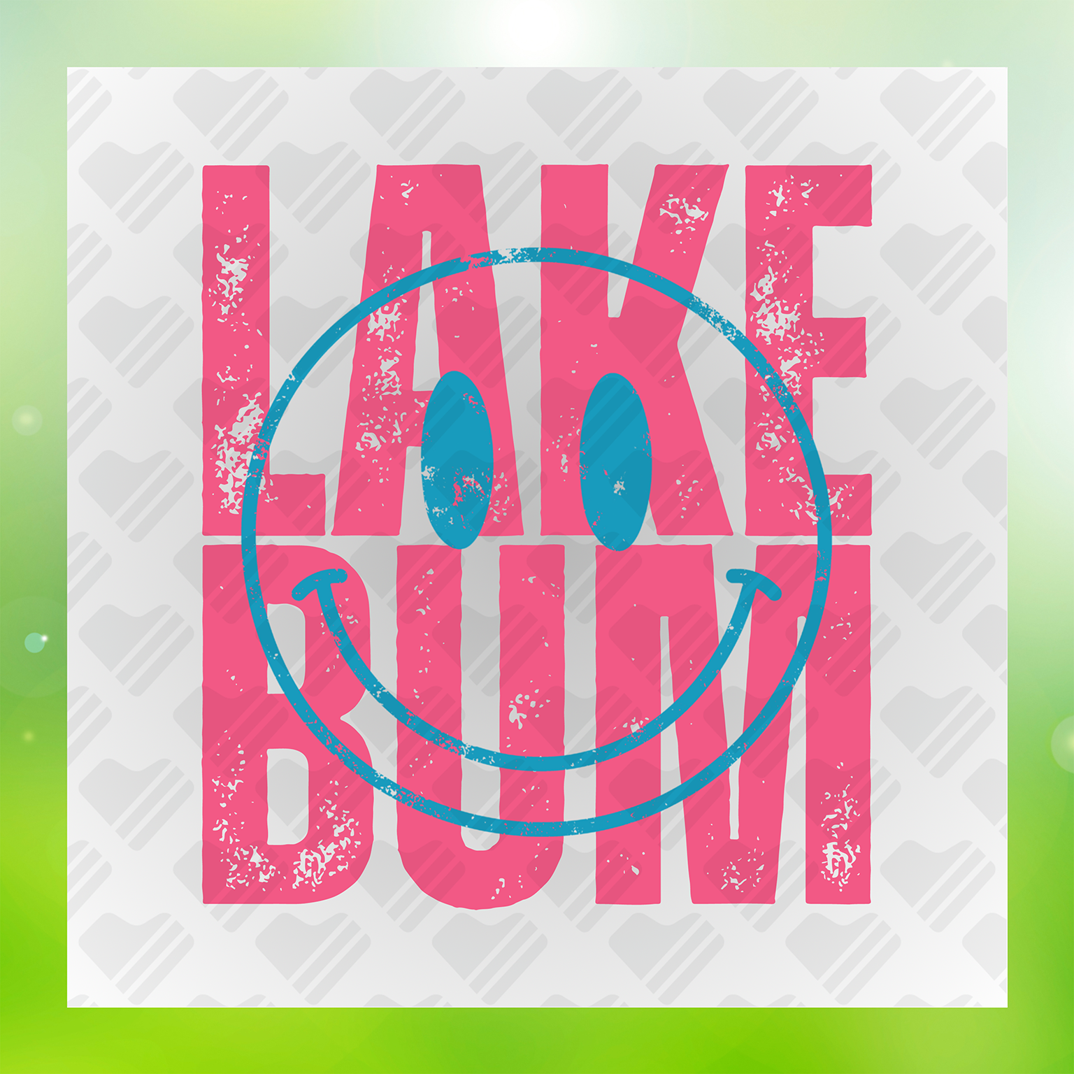 Lake Bum Summer Beachwear Transfer