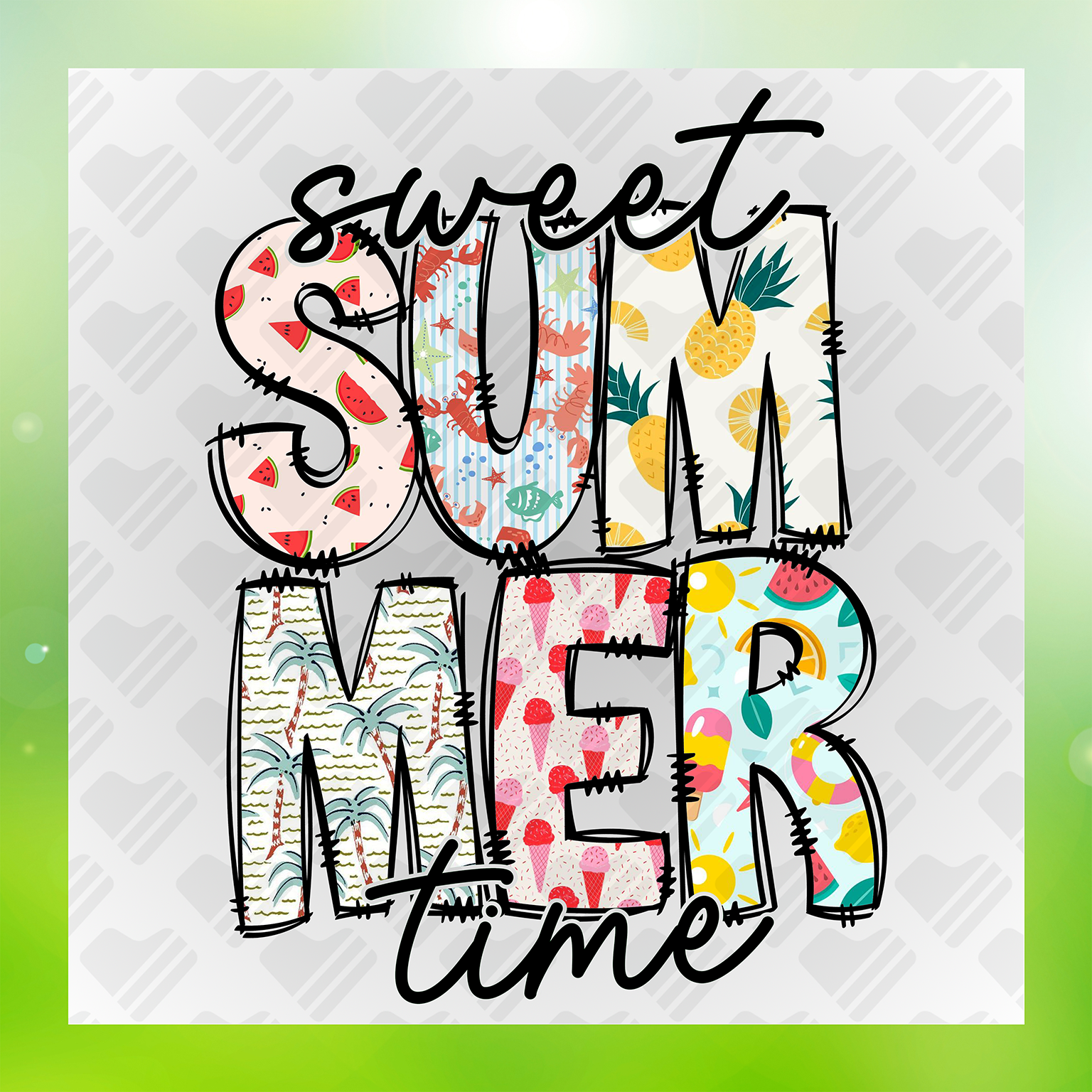Sweet Summer Time Design Transfer