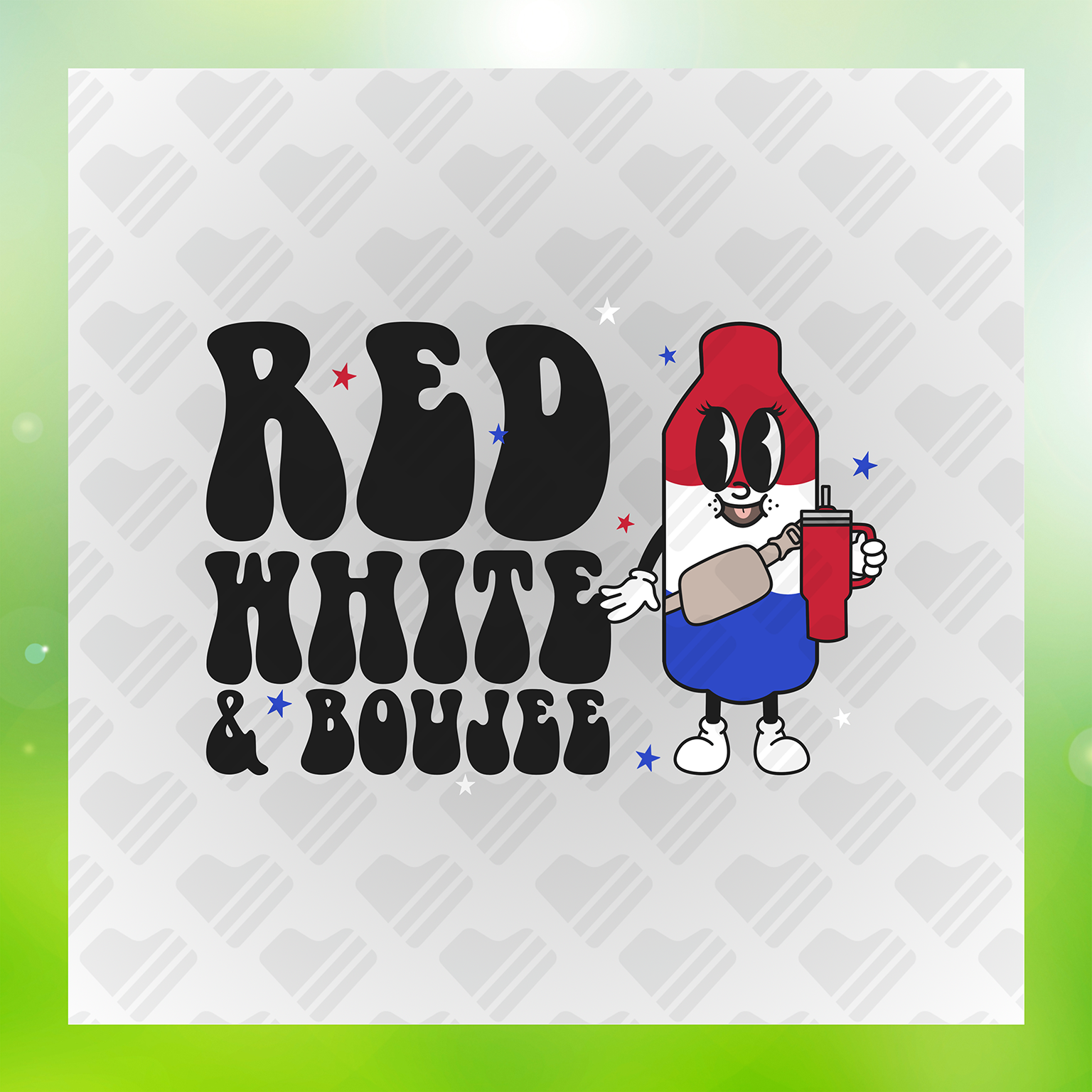 Patriotic Style, Red White & Boujee Transfer