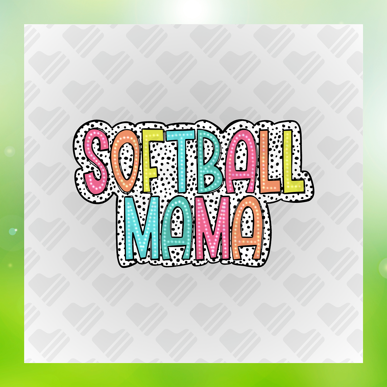 Mothers Day Softball Mama Transfer