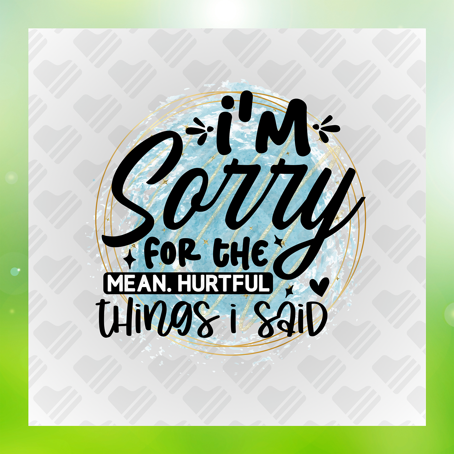 The Mean Hurtful Things I Said Transfer