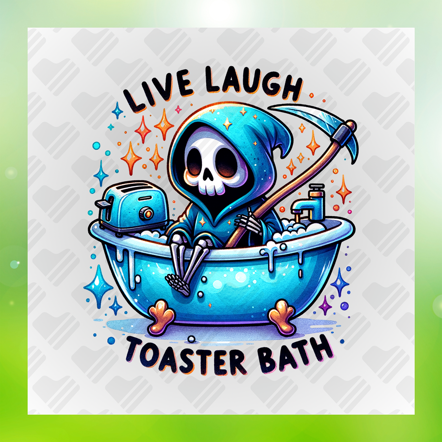 Live Laugh, Toaster Bath Transfer