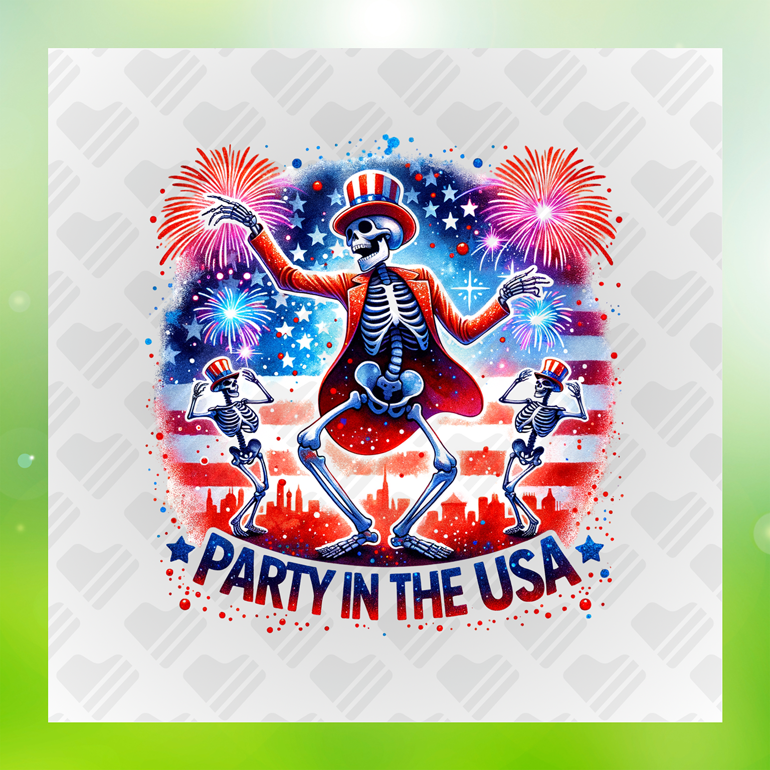 Uncle Sam Skeleton 'Party in the USA Transfer