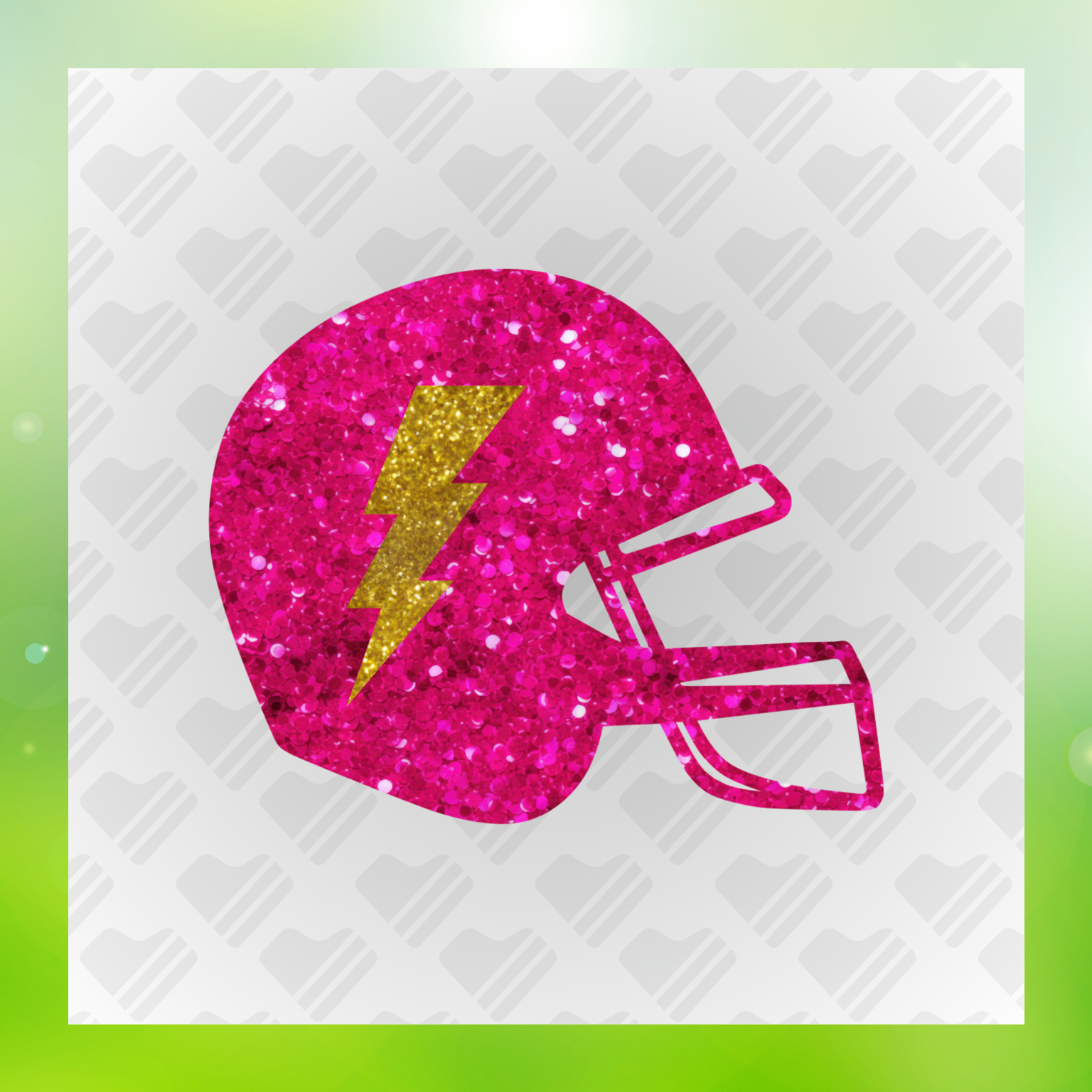 Faux Glitter Lightning Bolt Transfer