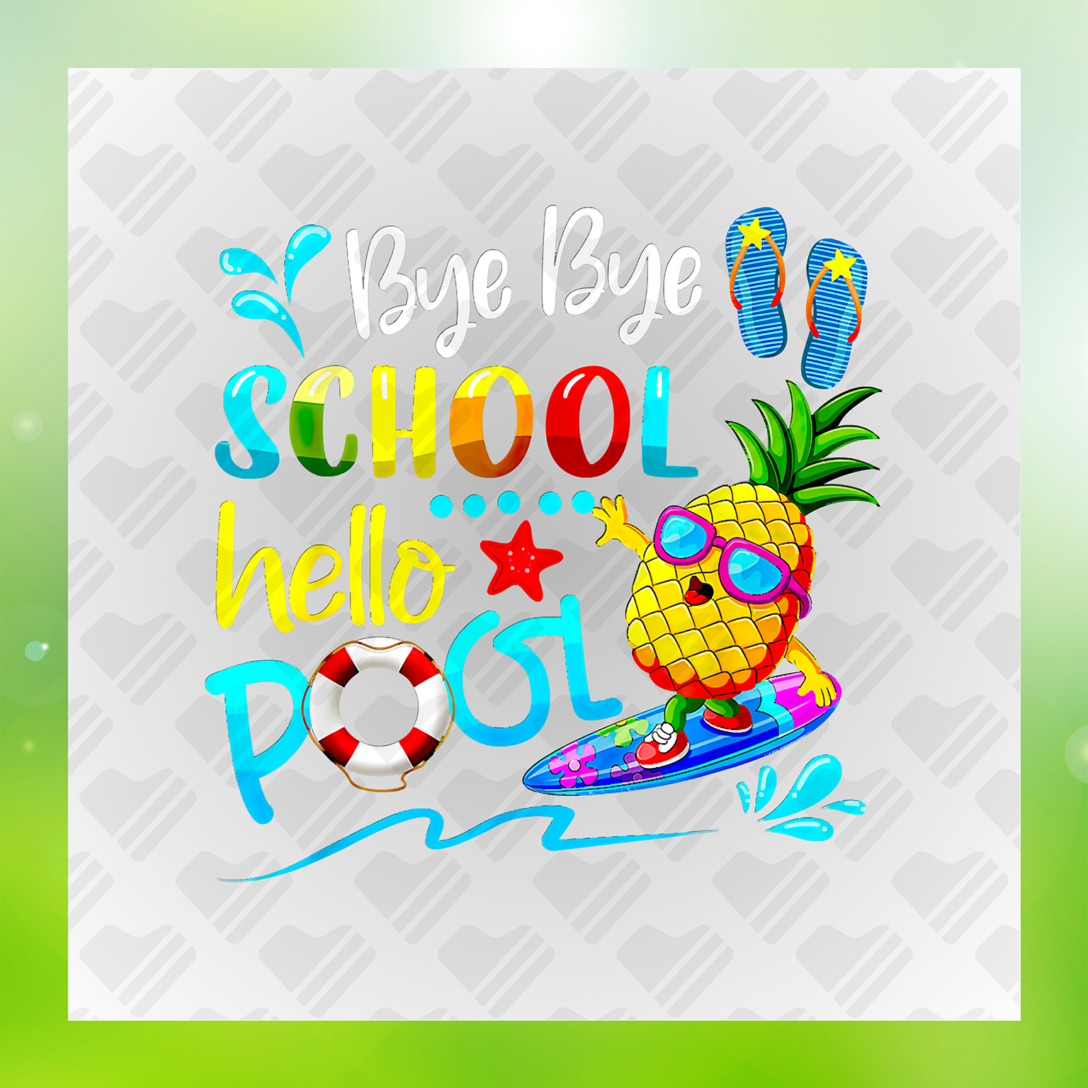 Bye Bye School Hello Pool Transfer