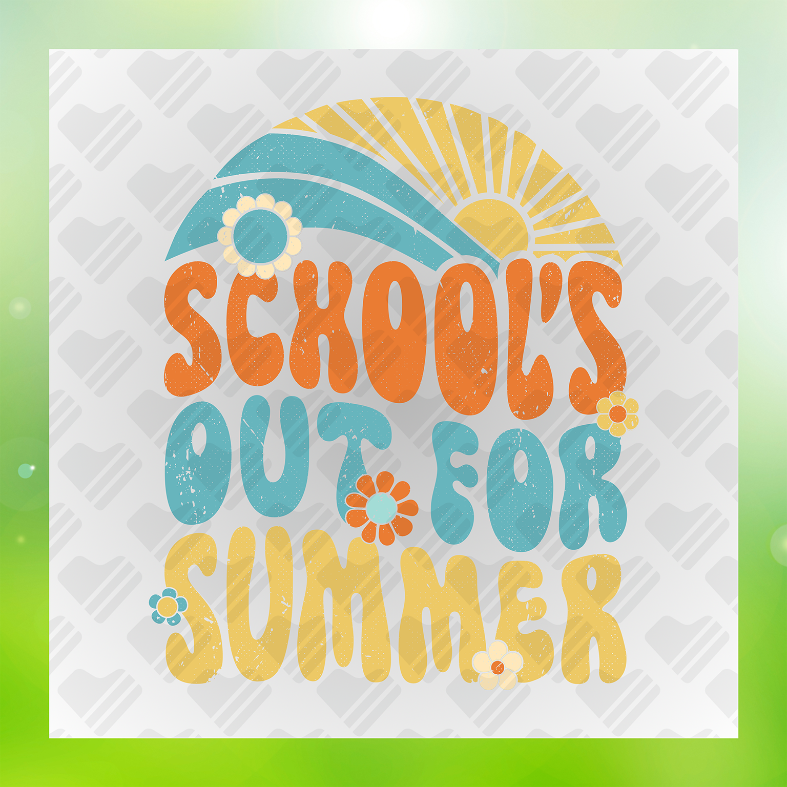School's Out For Summer Design Transfer