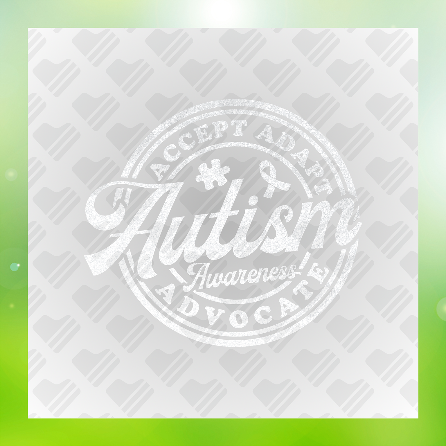 Accept Adapt Advocate Autism Monochrome Design DTF Transfer Transfer