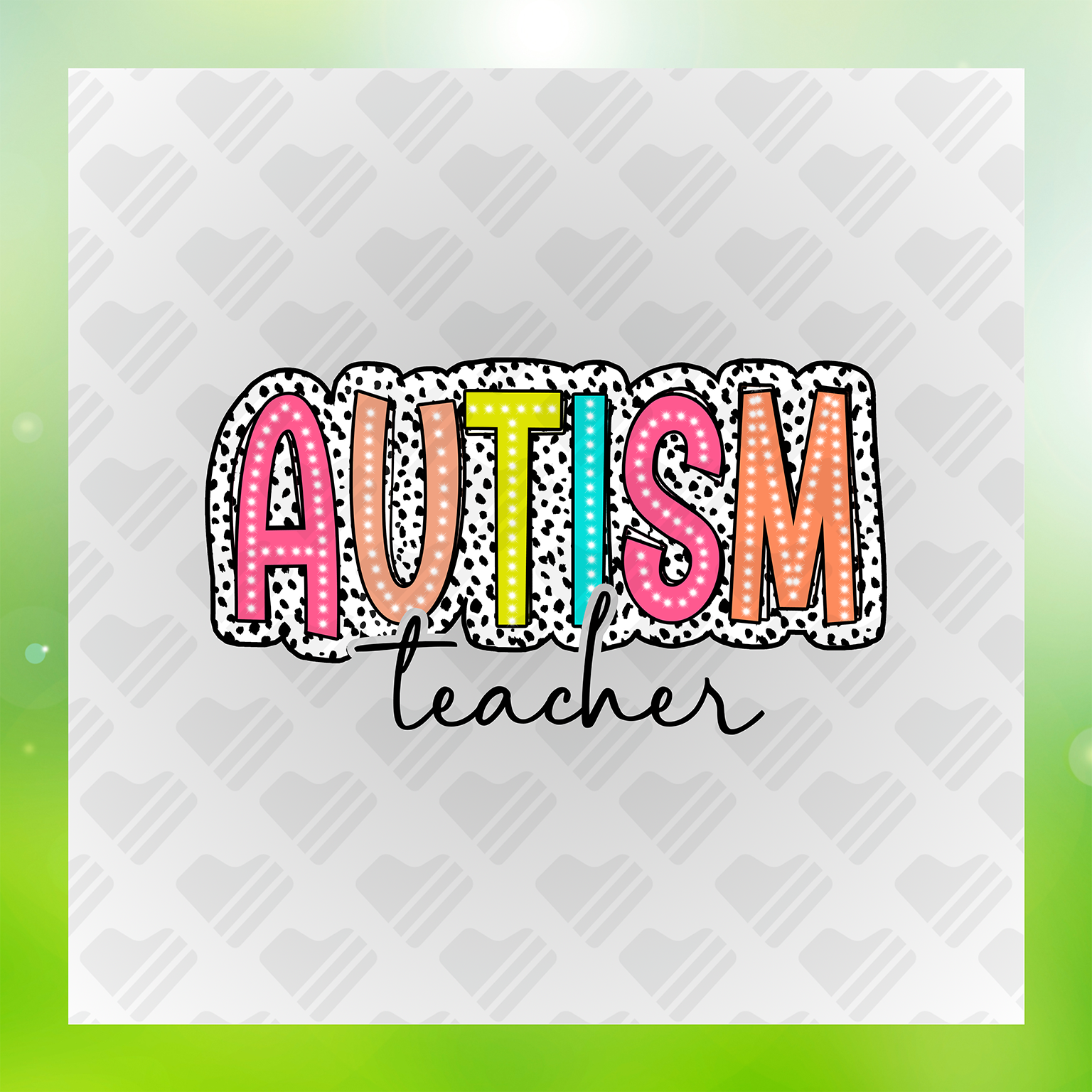 Autism Awareness Teacher DTF Transfer Transfer
