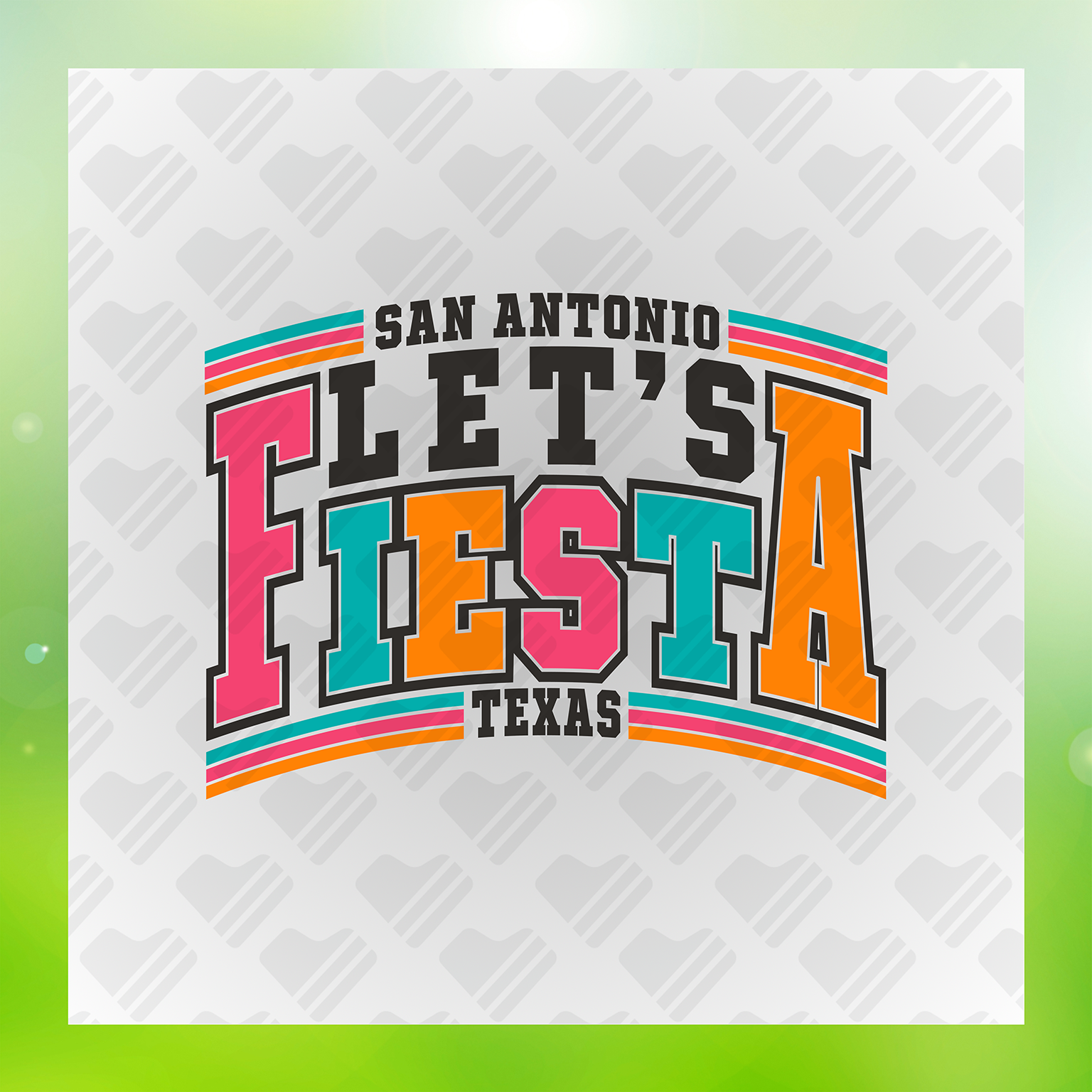 Black San Antonio Let's Fiesta Texas Transfer