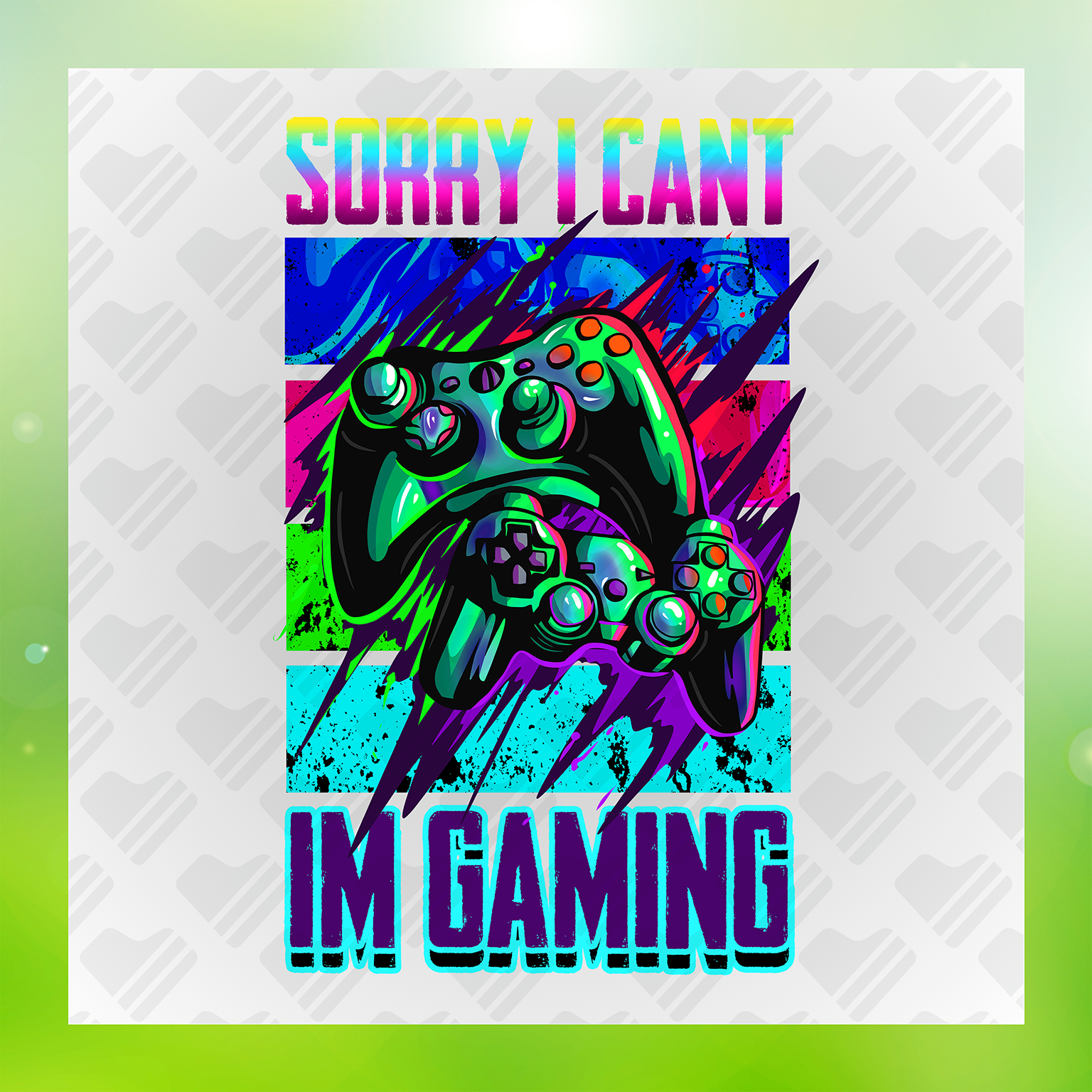 Sorry I Can't I'm Gaming Transfer