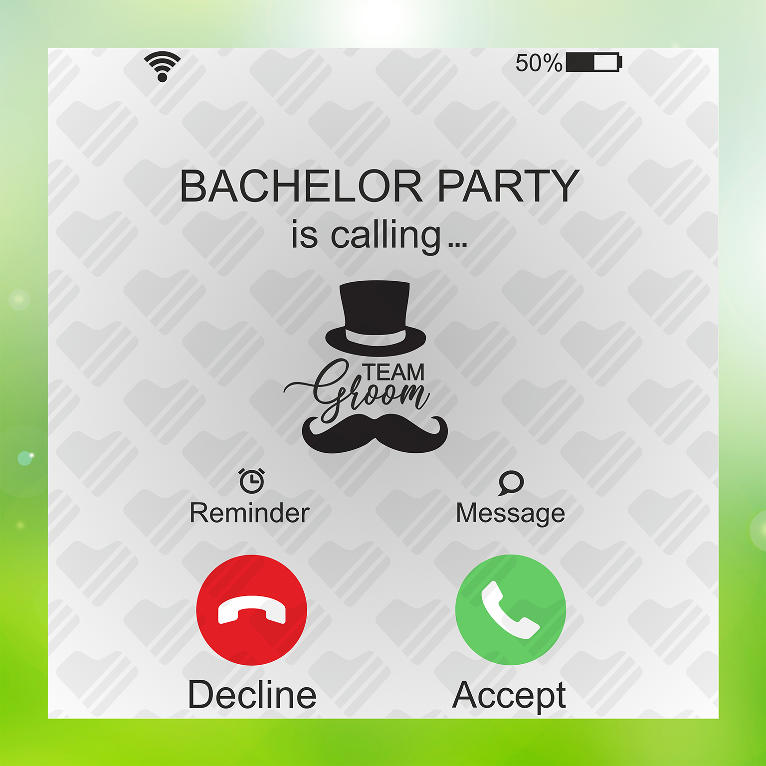 Team Groom Wedding Apparel Transfer