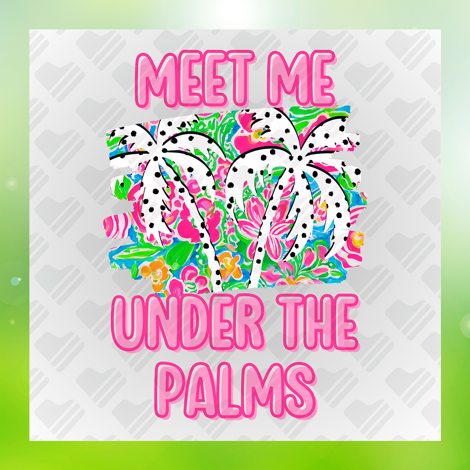 Summer Meet Me Under The Palms Transfer