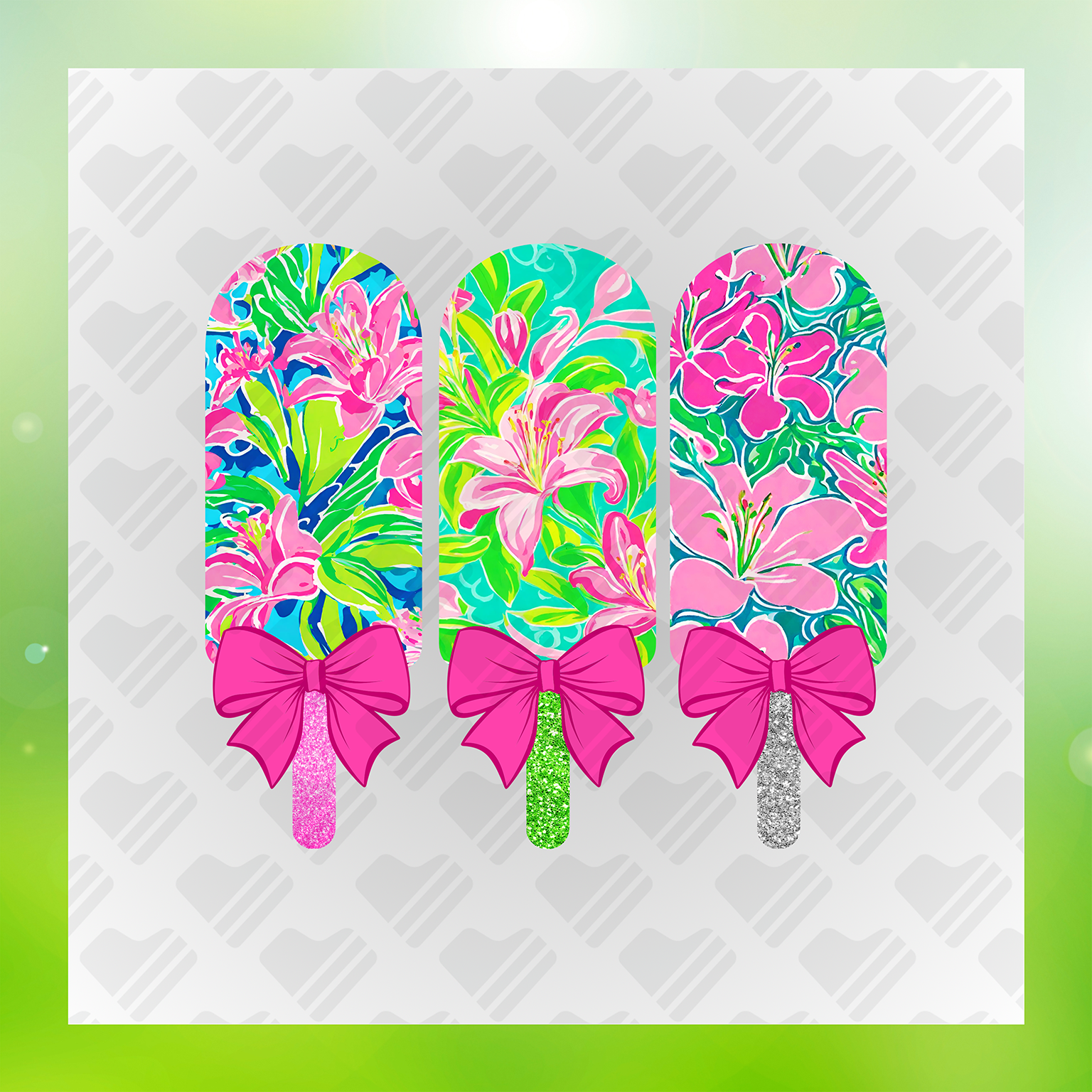 Colorful Popsicles Transfer