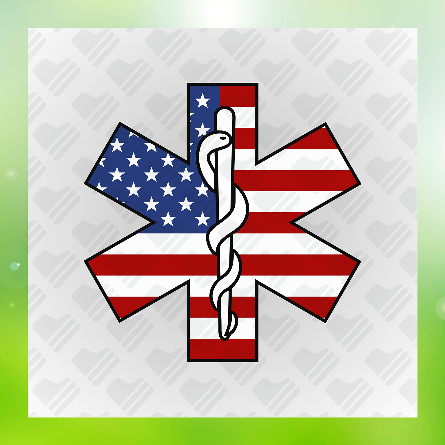 Paramedic's American Flag Transfer