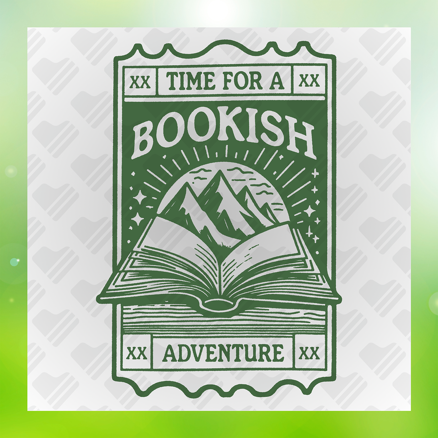 Time For A Bookish Adventure Transfer