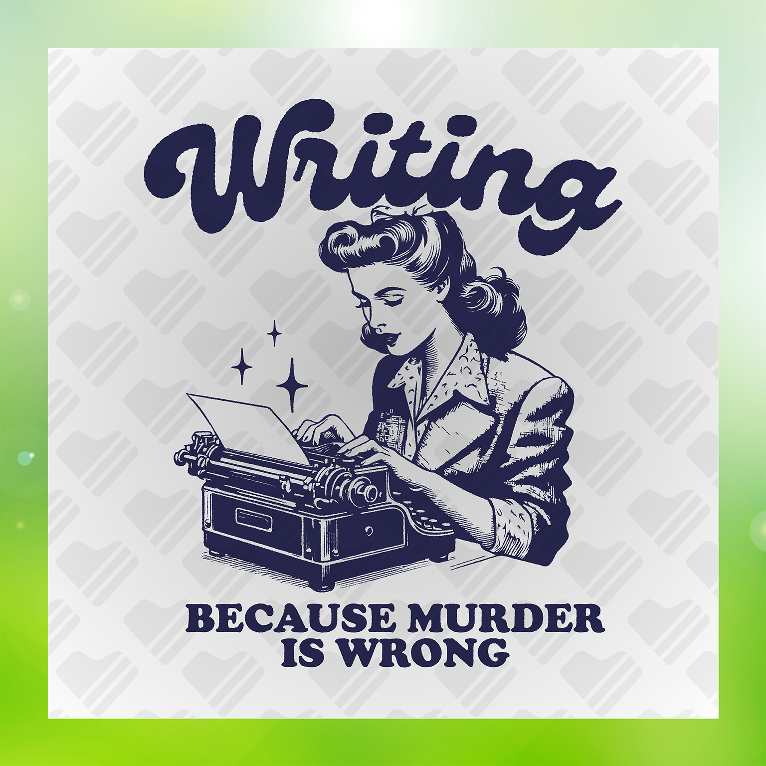 Writing. Because Murder Is Wrong Transfer
