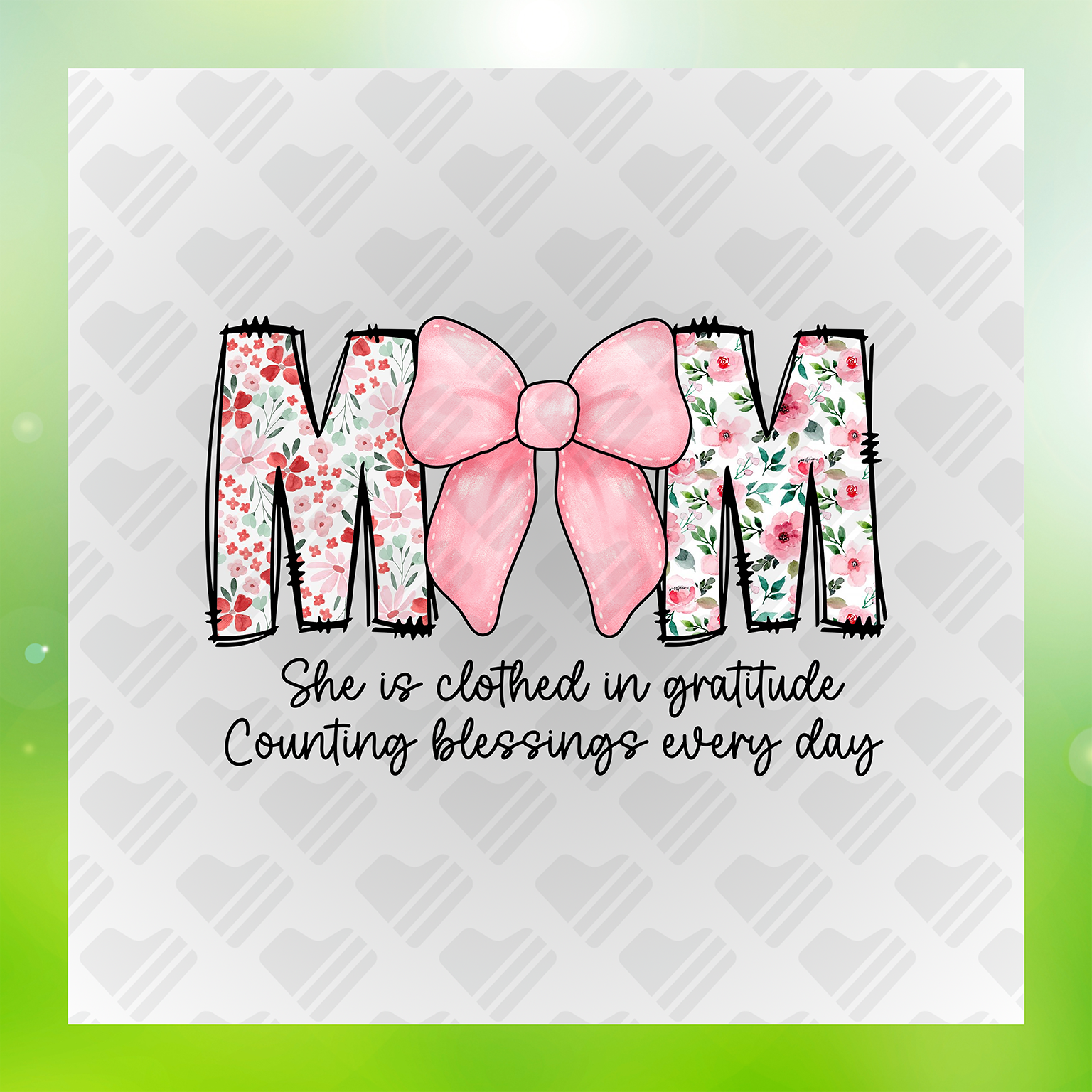 She is Clothed In Gratitude Transfer