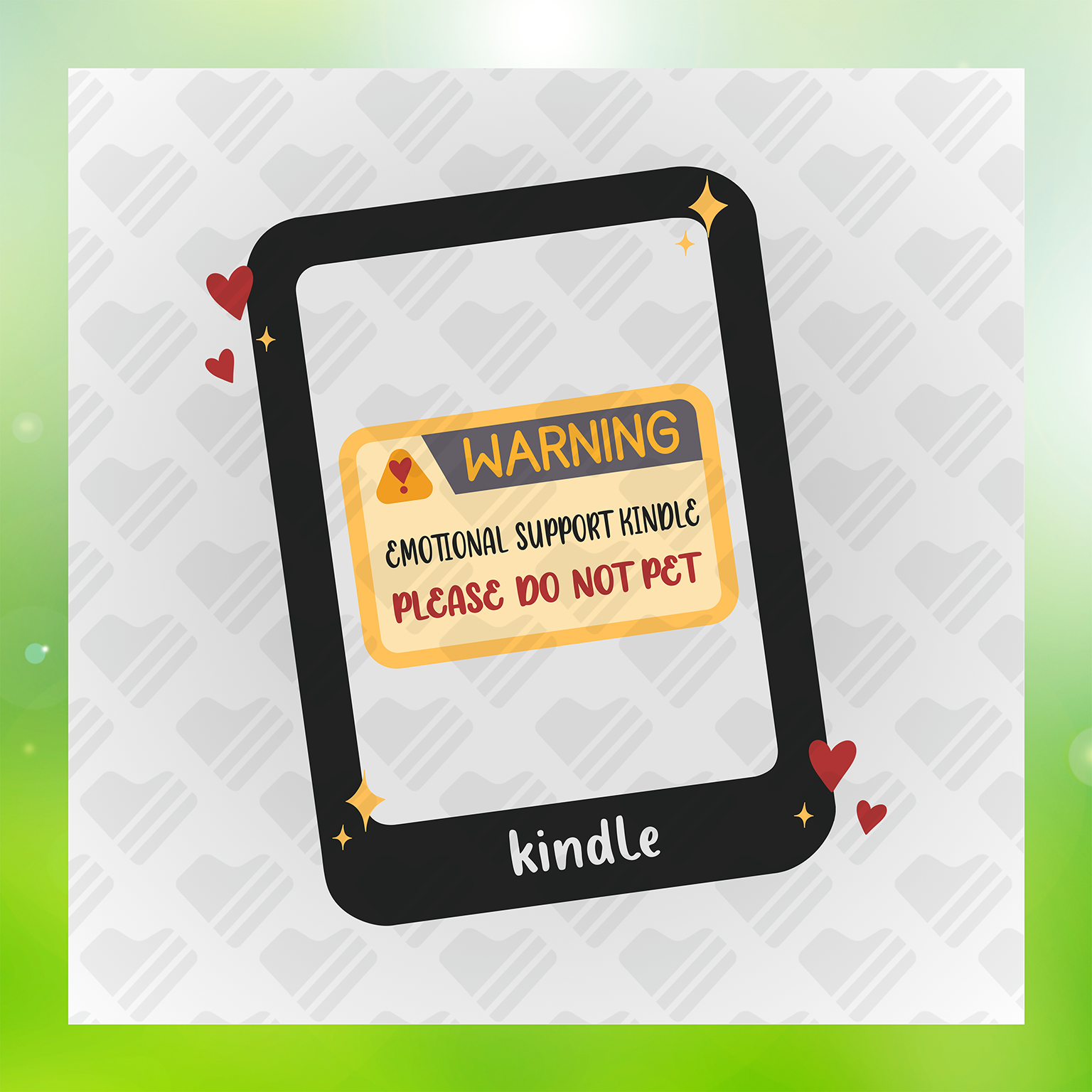 Warning Emotional Support Kindle Please Do Not Pet Transfer