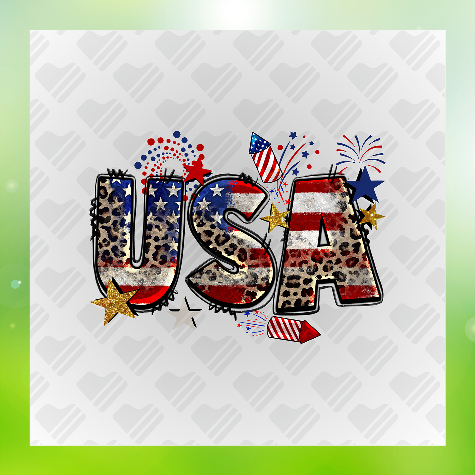 Sparkling Star USA Fireworks Transfer